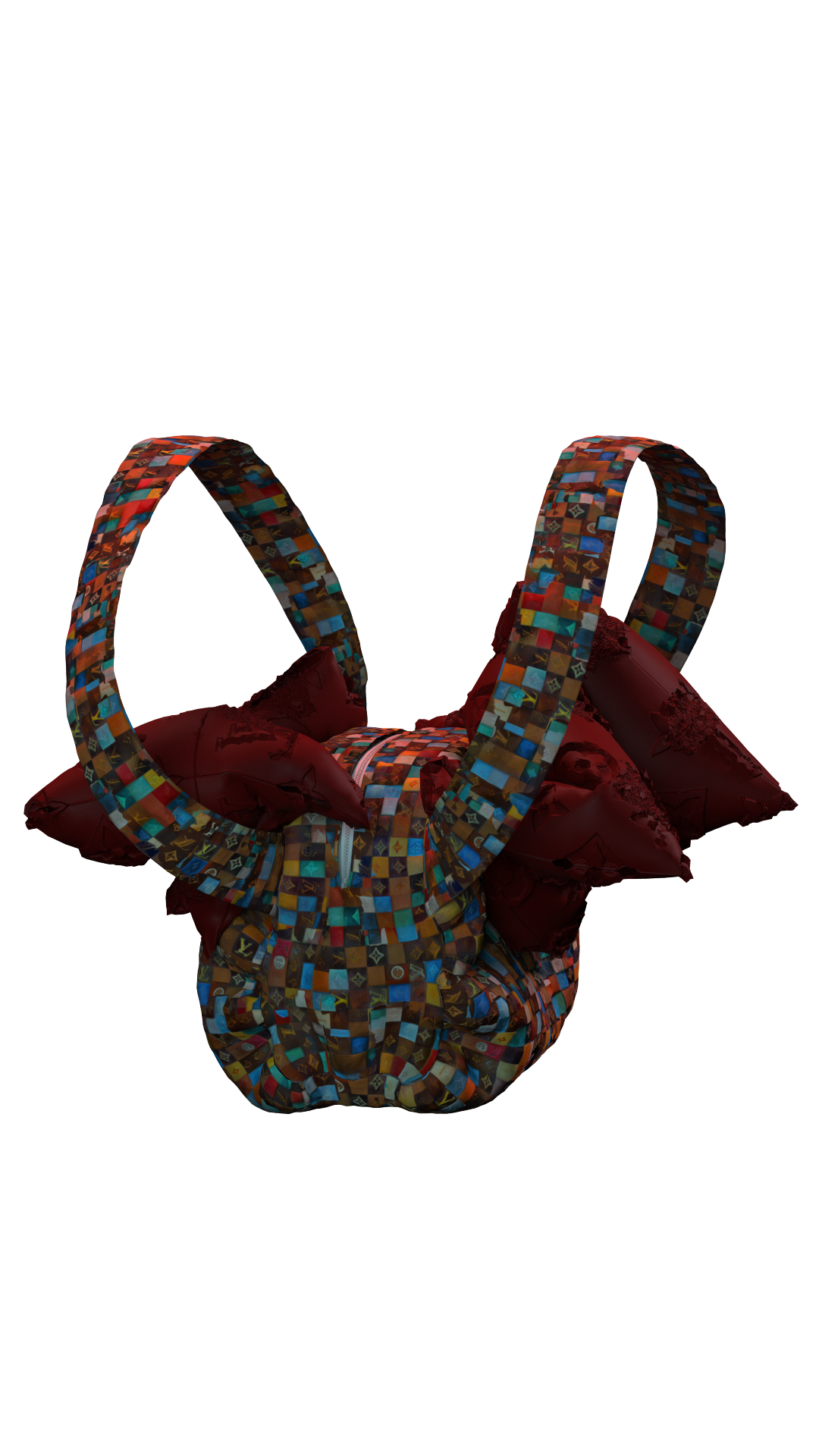 bags made in clo3d, rendered in clo3d