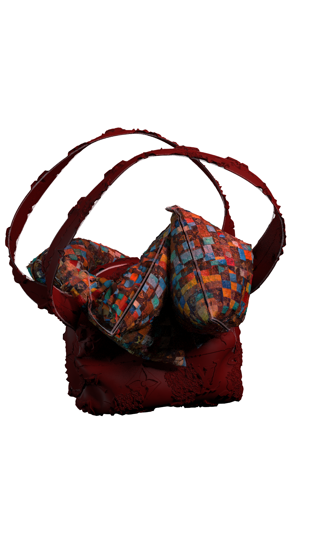 testing different angles of bag to render