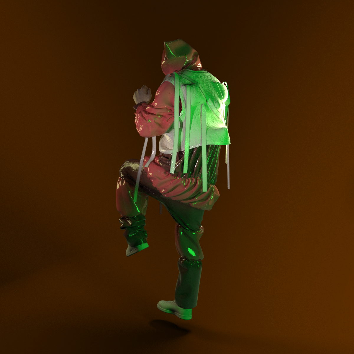 AI poses in clo 3d and rendered in clo3d