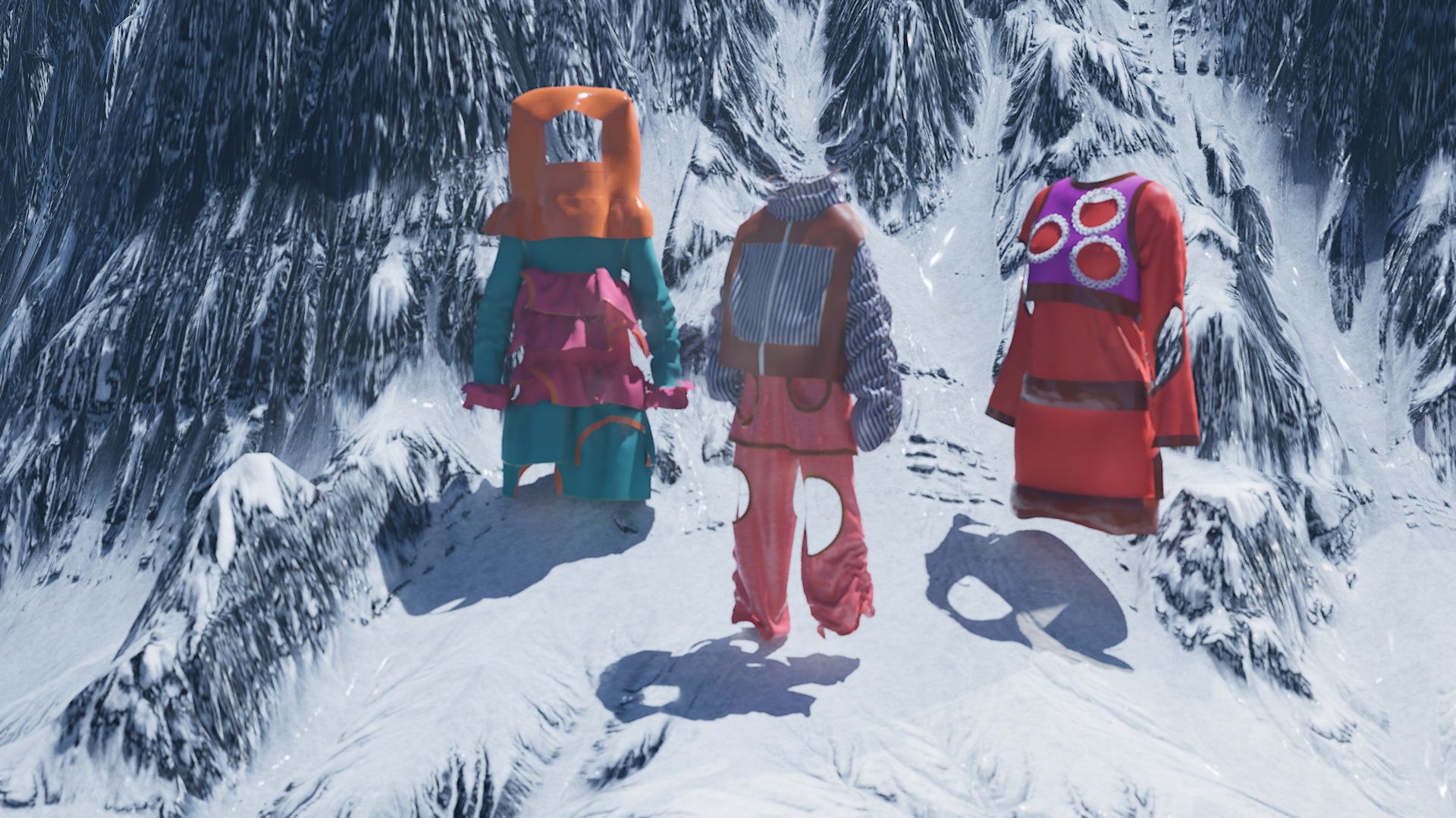 garments made in clo3d, and rendered in unreal engine 5