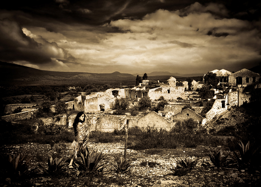 Heavy contrast and added clouds in background to make the image more dramatic.