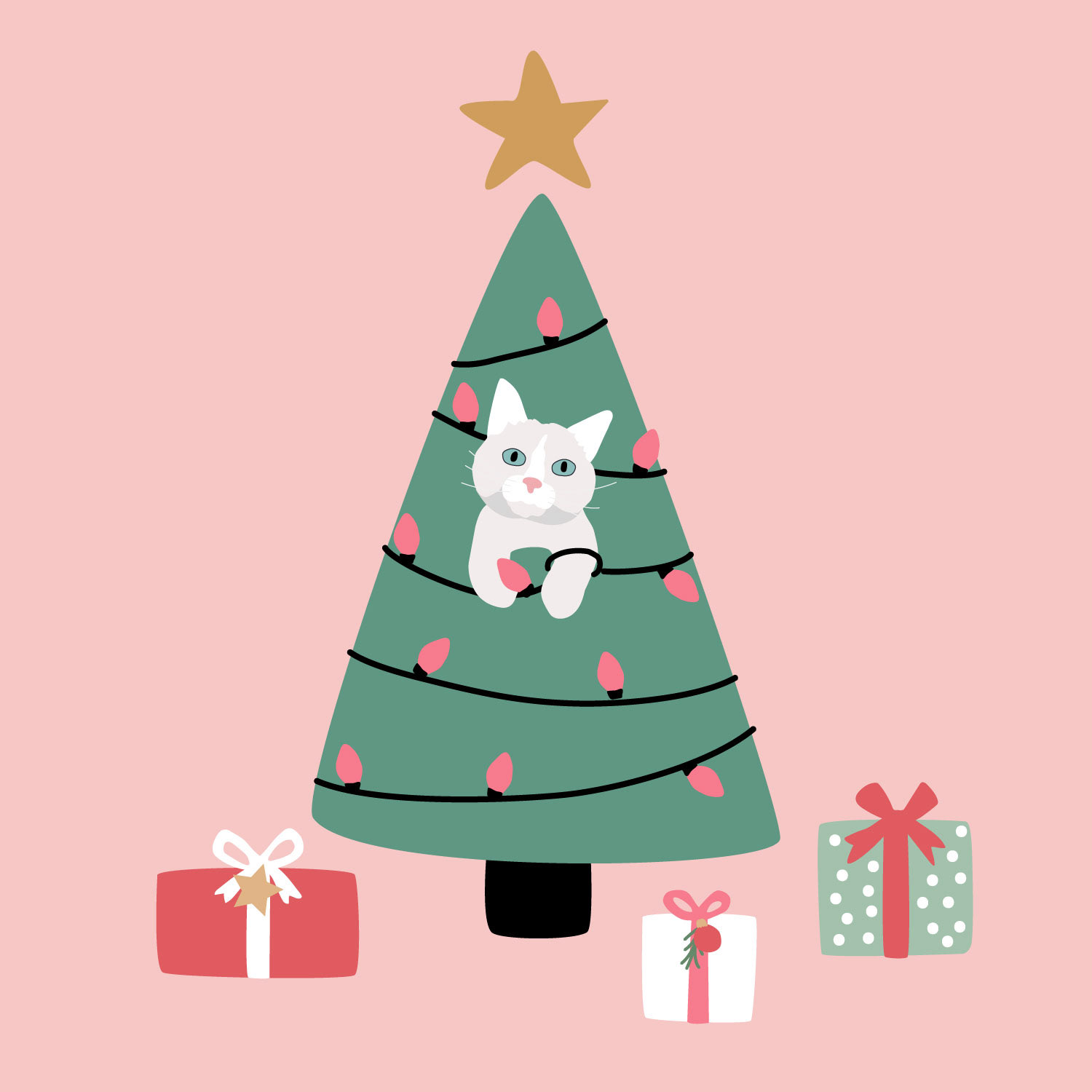 Cat Christmas Tree