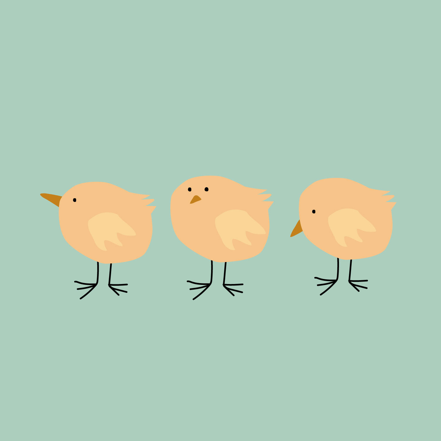 Chicks on Green