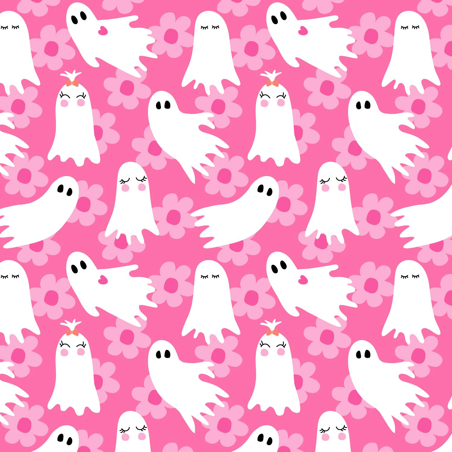 groovy pink ghosts