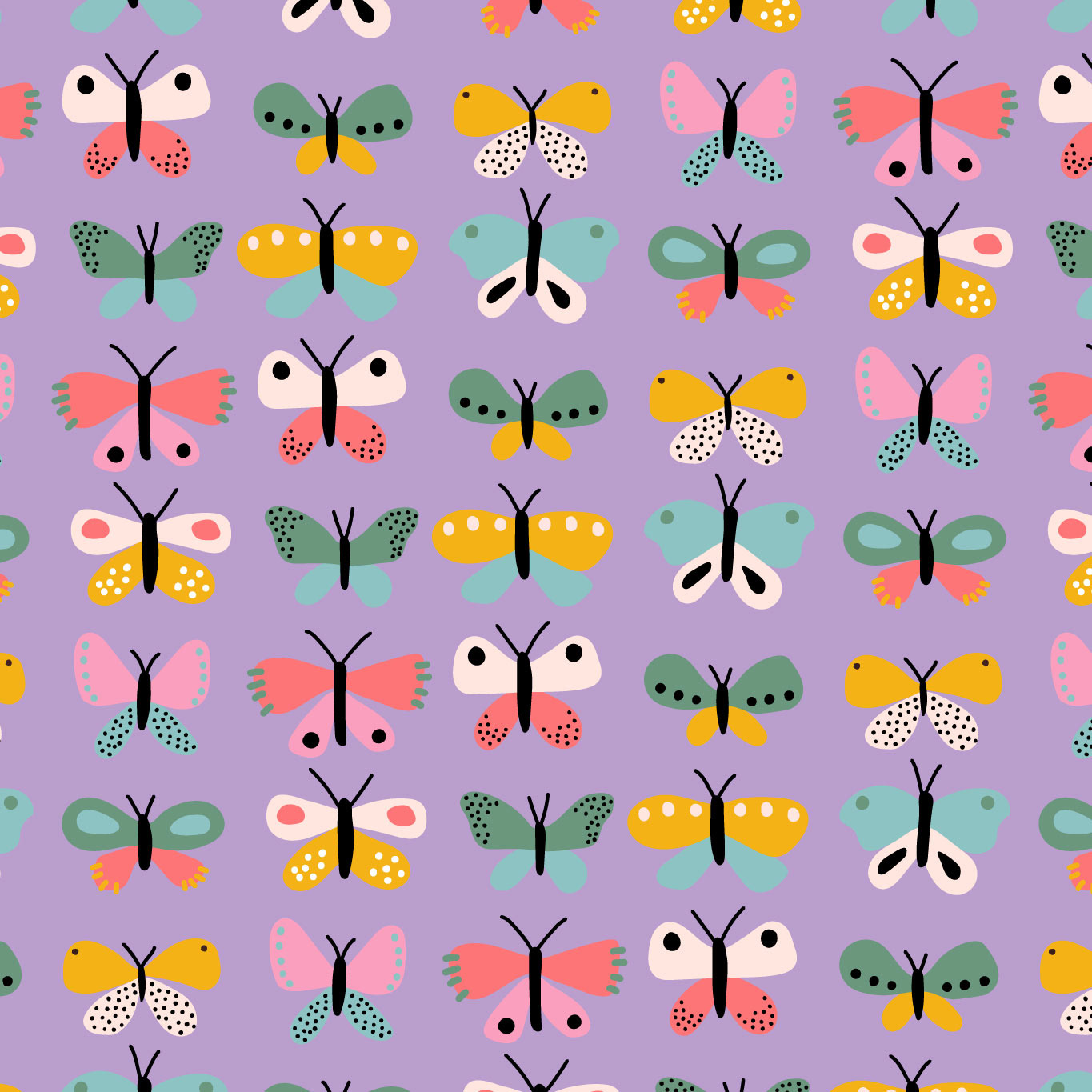 Butterflies on Purple