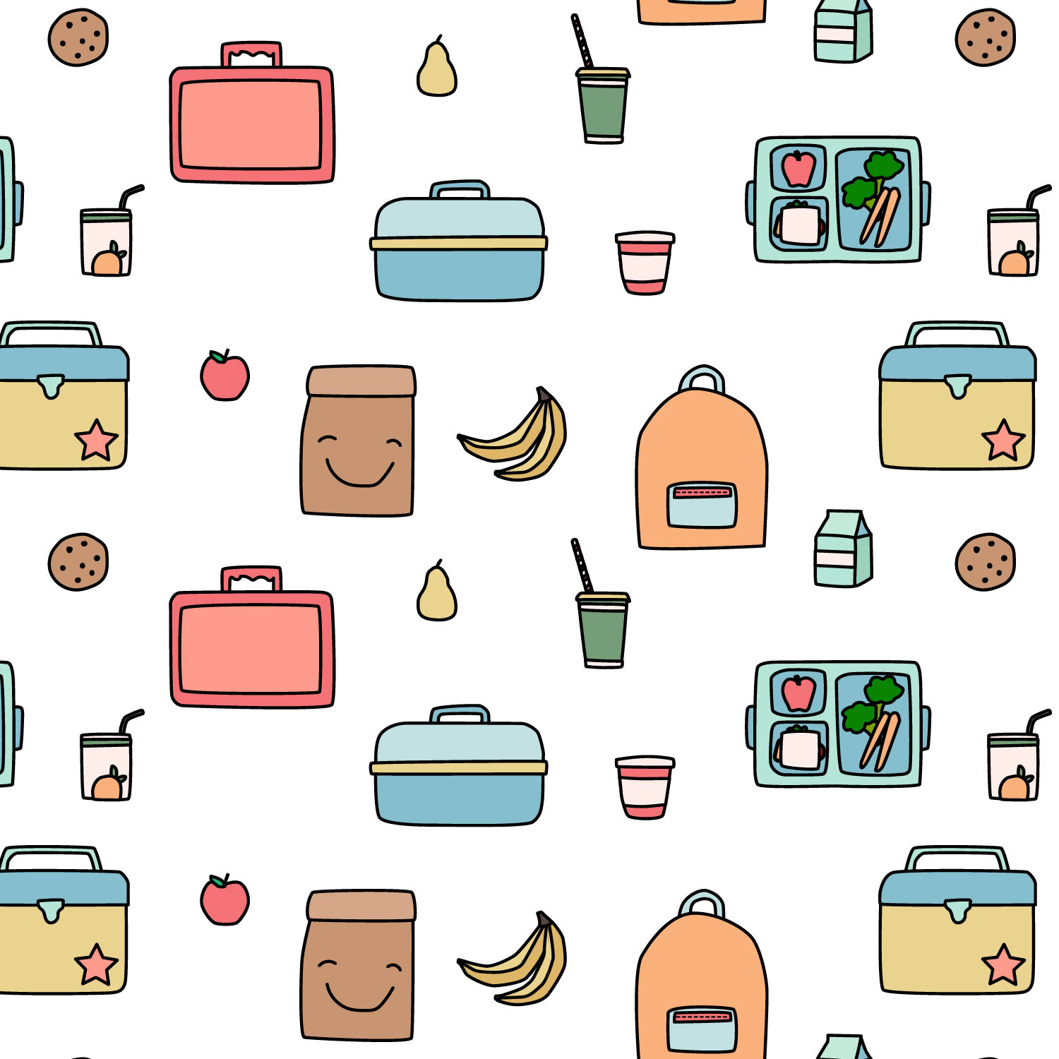 Lunch Boxes on White