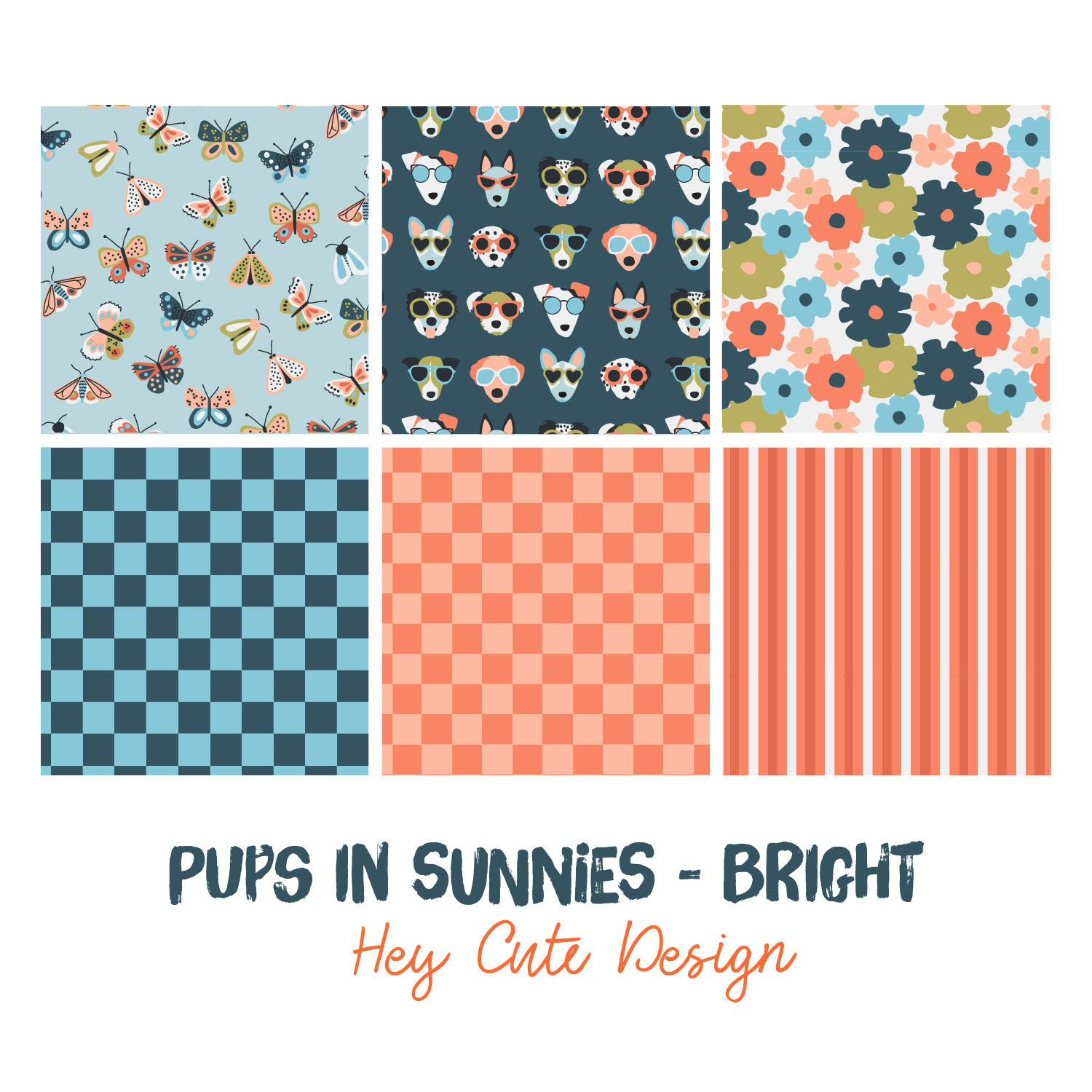Pups in Sunnies Bright collection