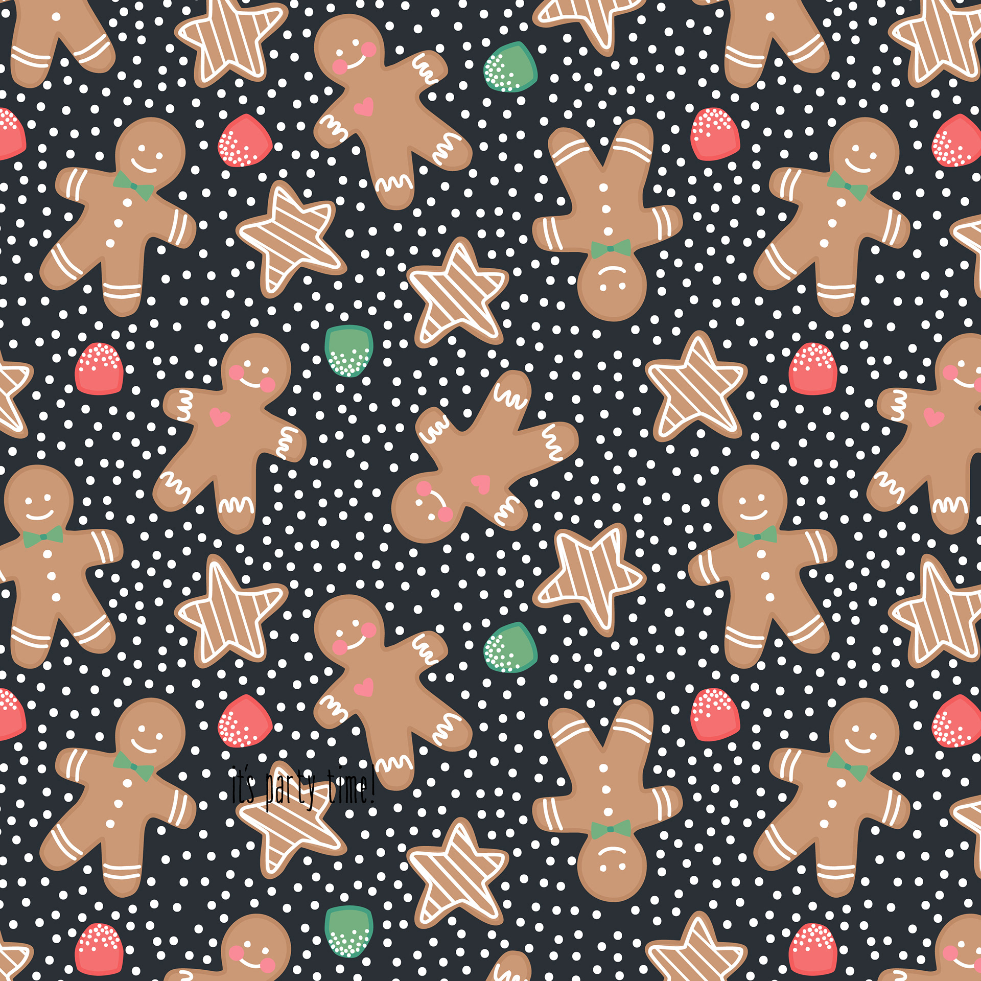 Gingerbread on Black