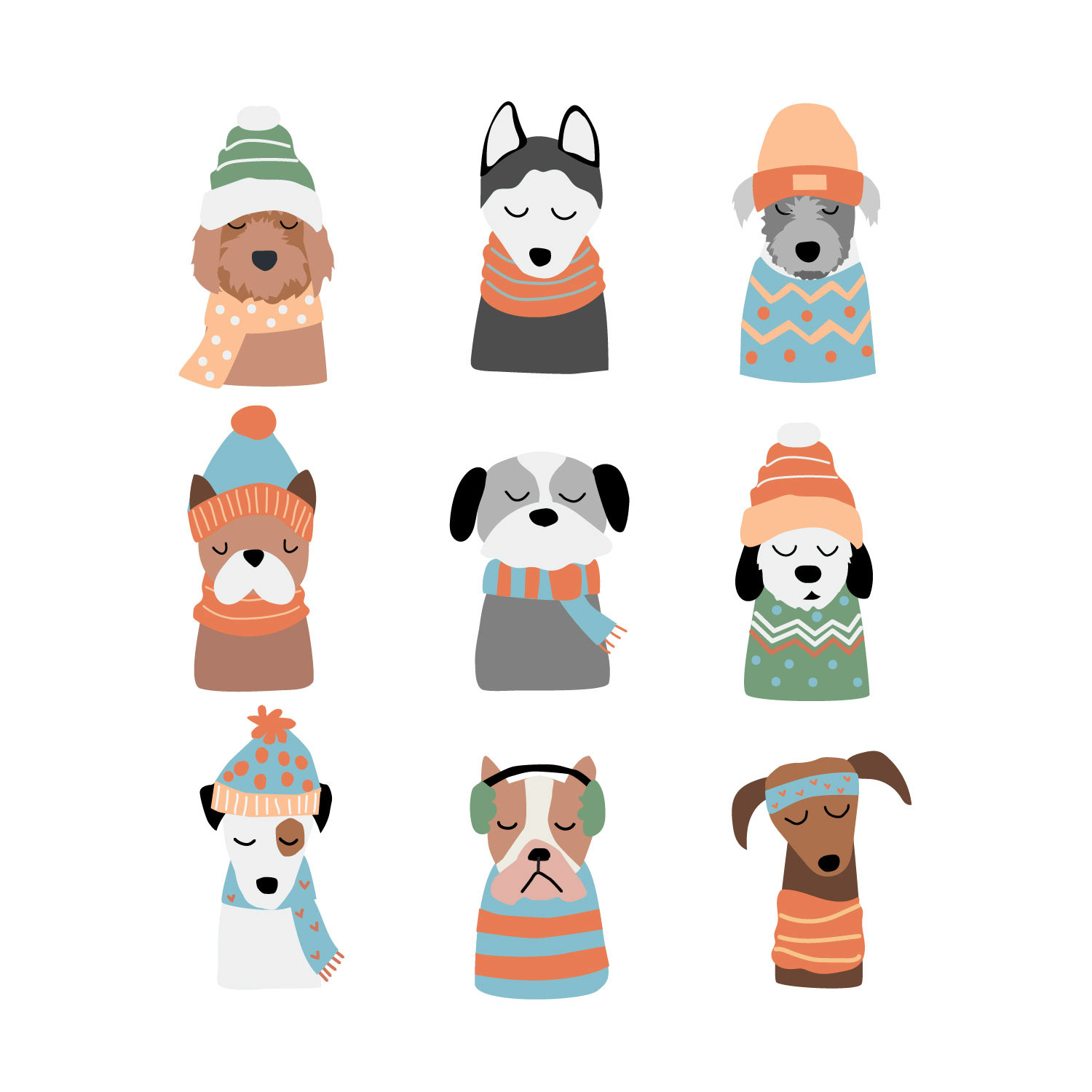 Fall Pups in Sweaters