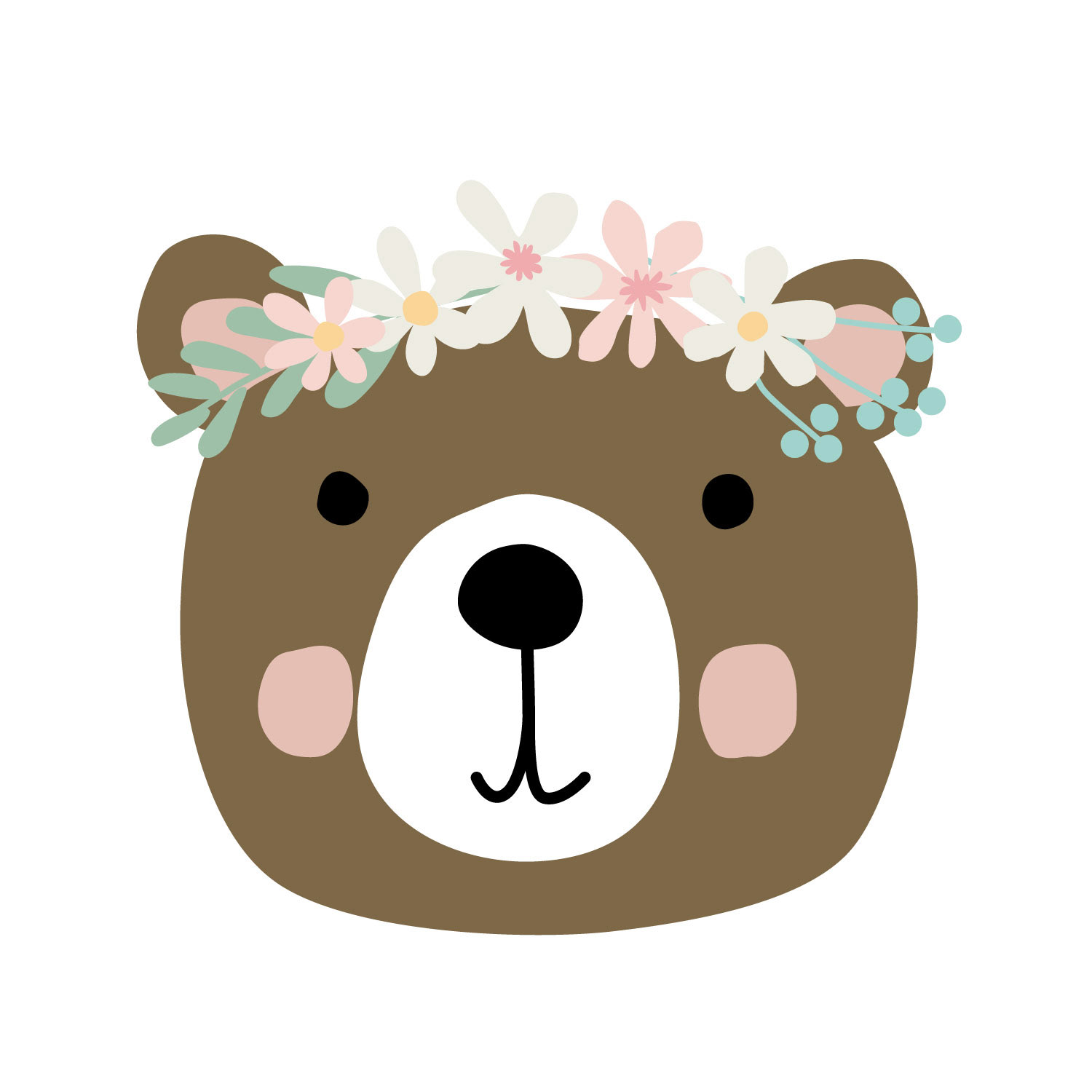 Teddy Bear in Flower Crown