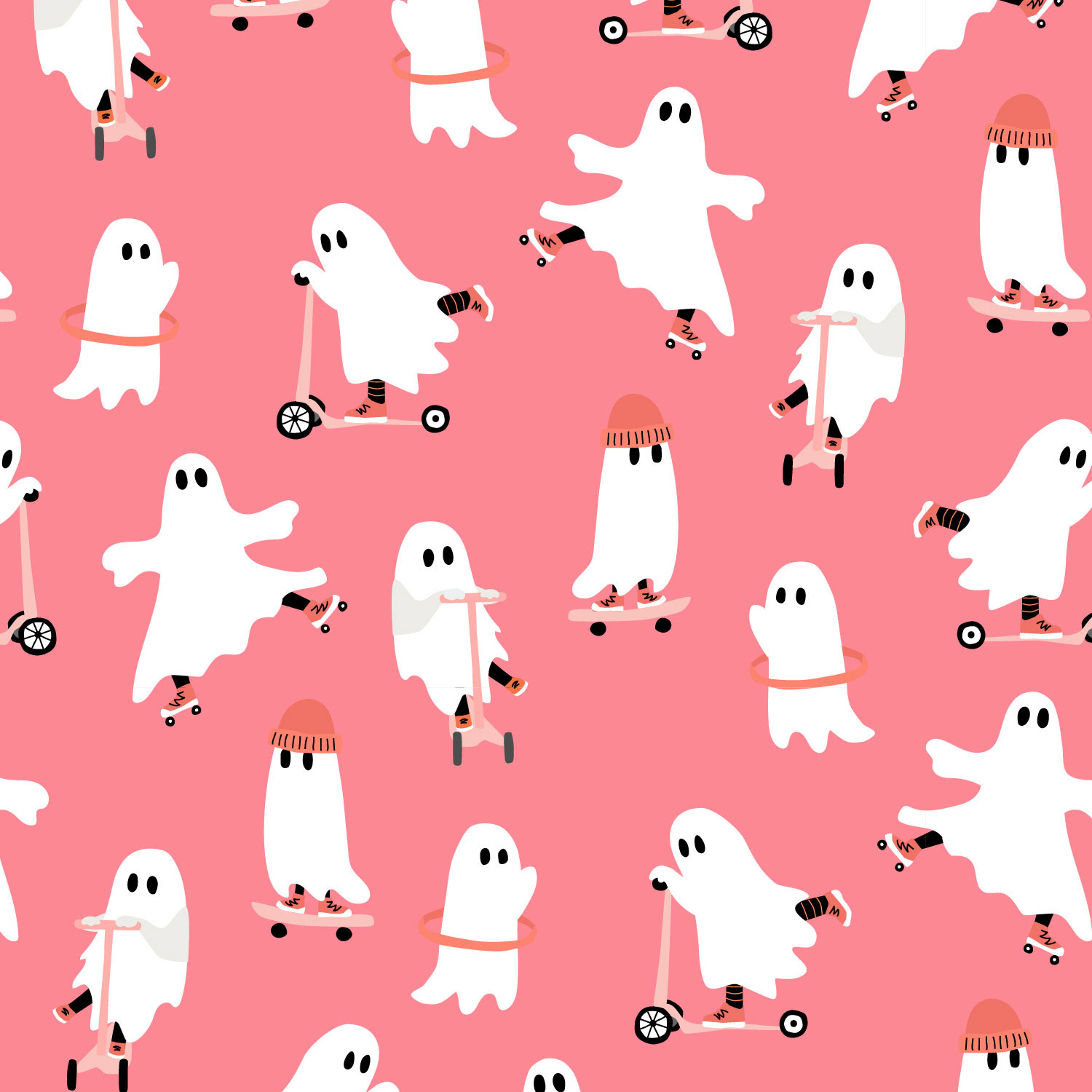 groovy bright skate ghosts