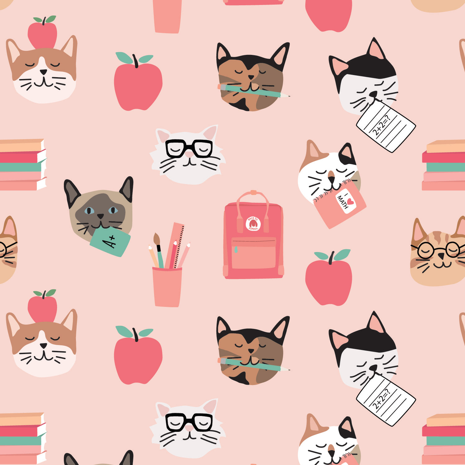 Back to School Cats pattern