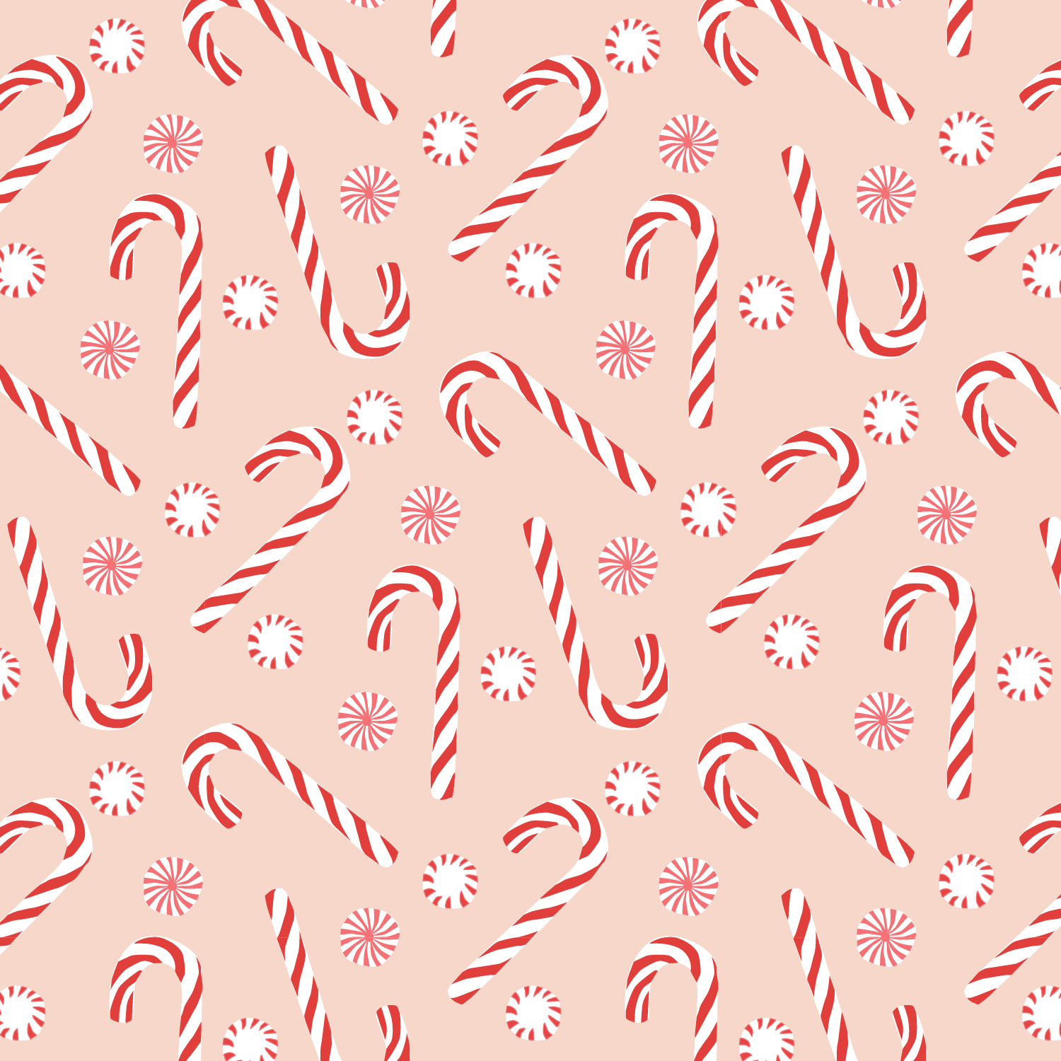 Candy Canes on Pink