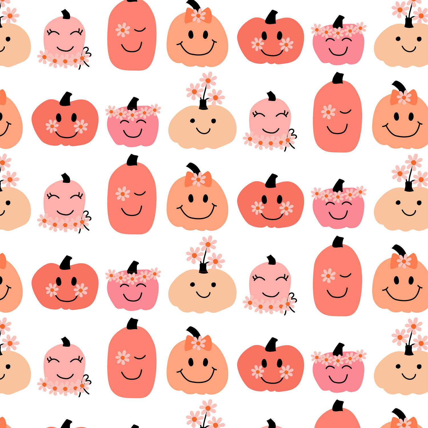 groovy bright pumpkin flowers