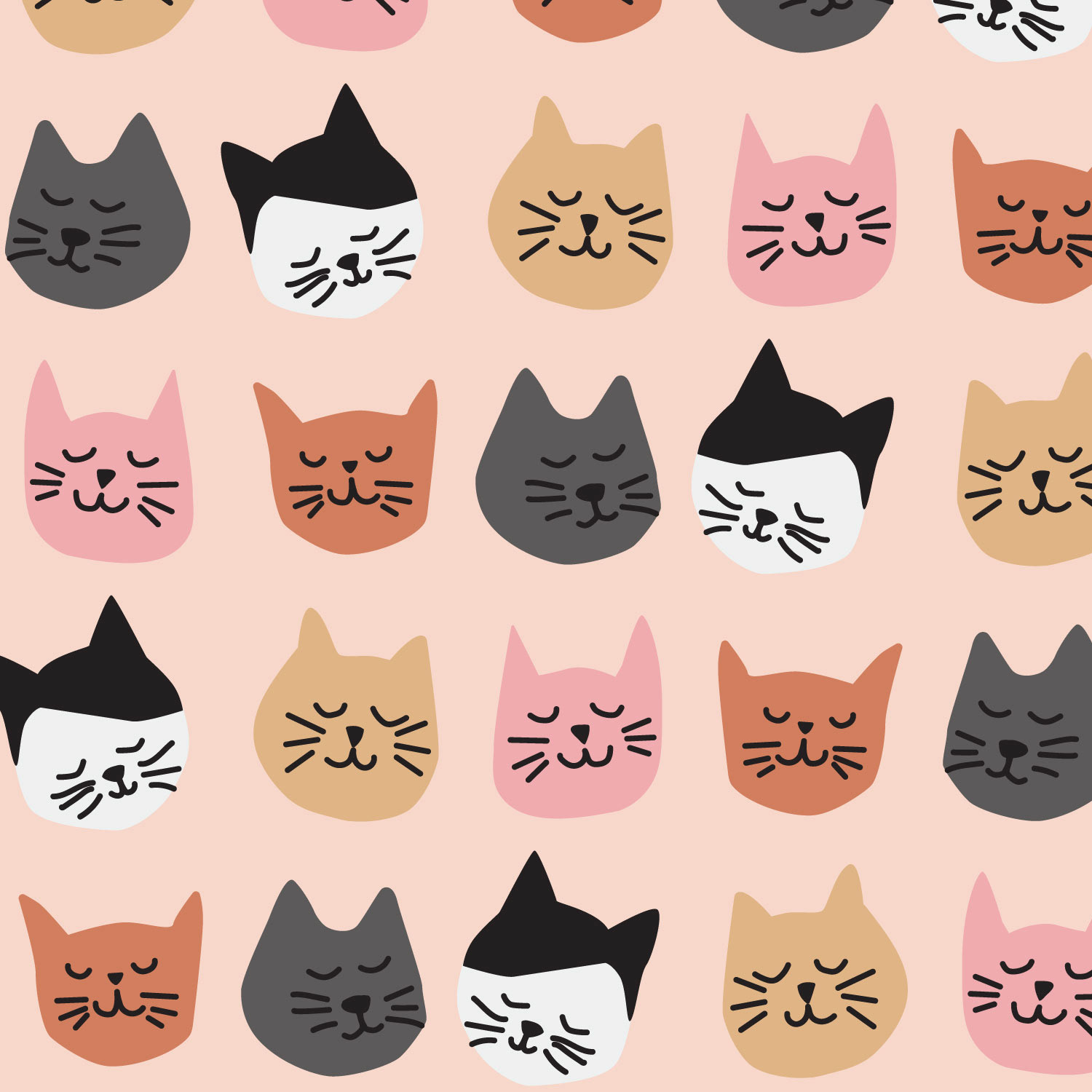 Original Cat Faces pattern