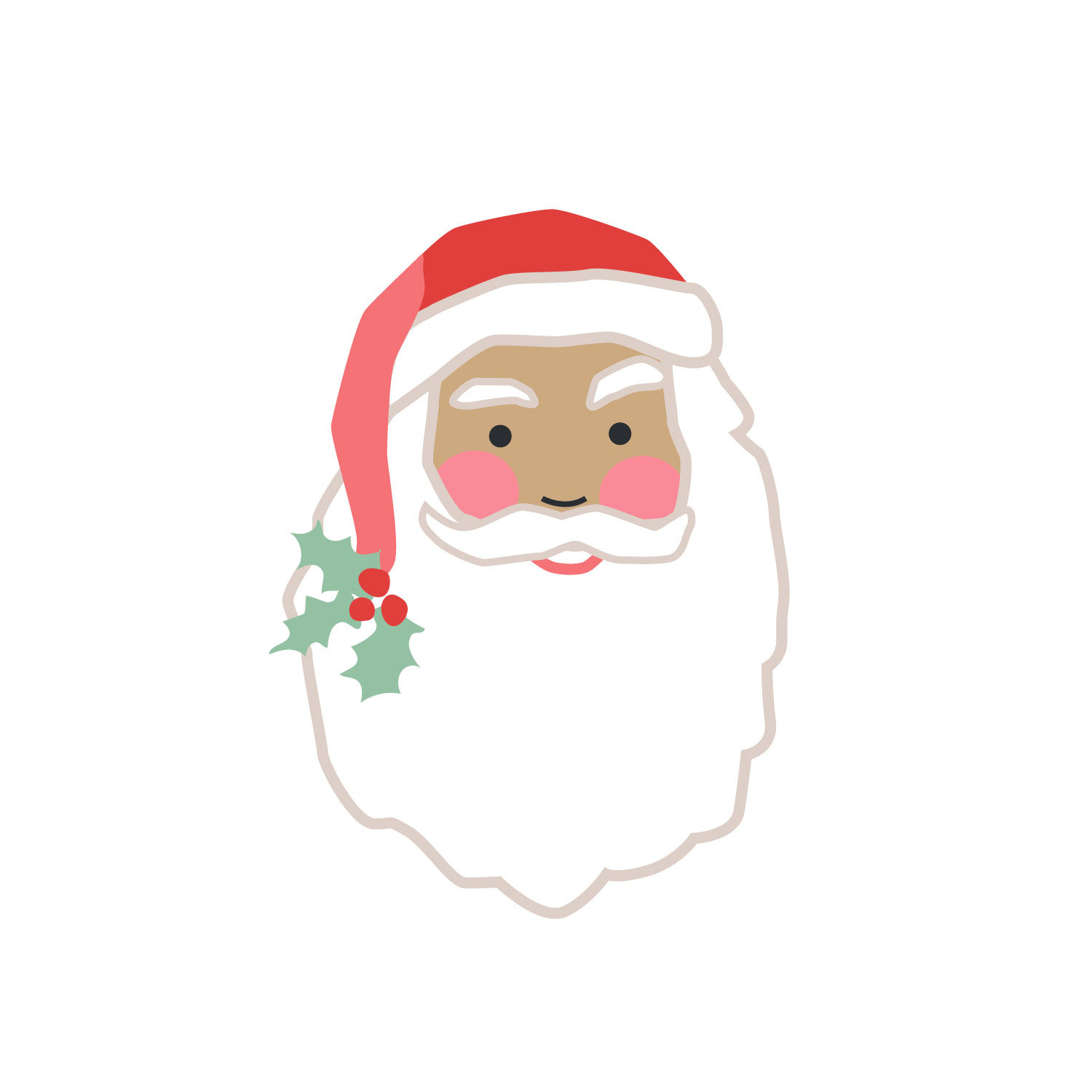Vintage Santa Face 1