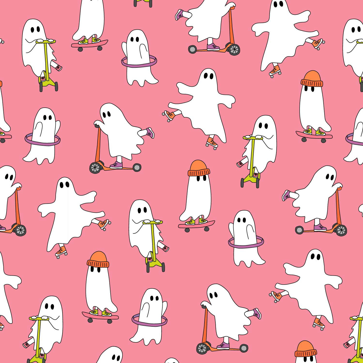 groovy bright skate ghosts