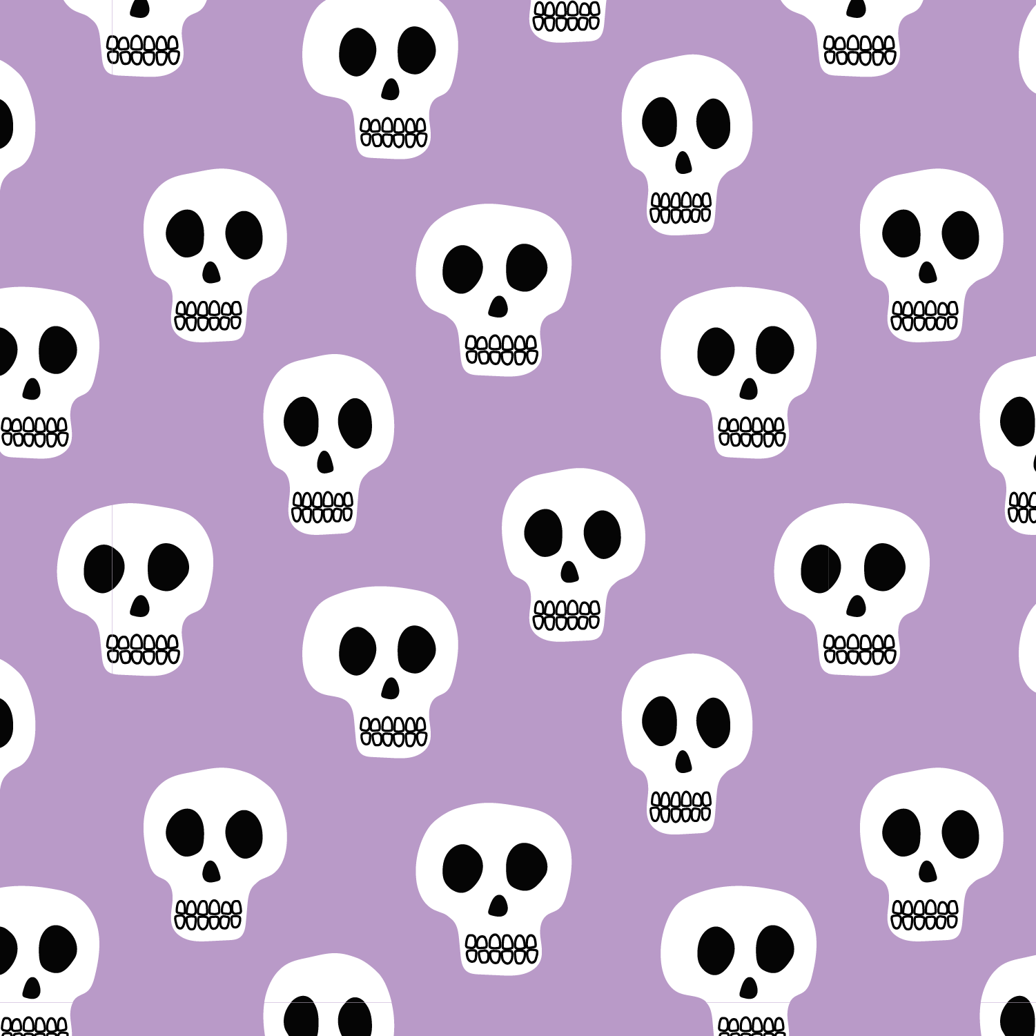 simply scary skulls purple