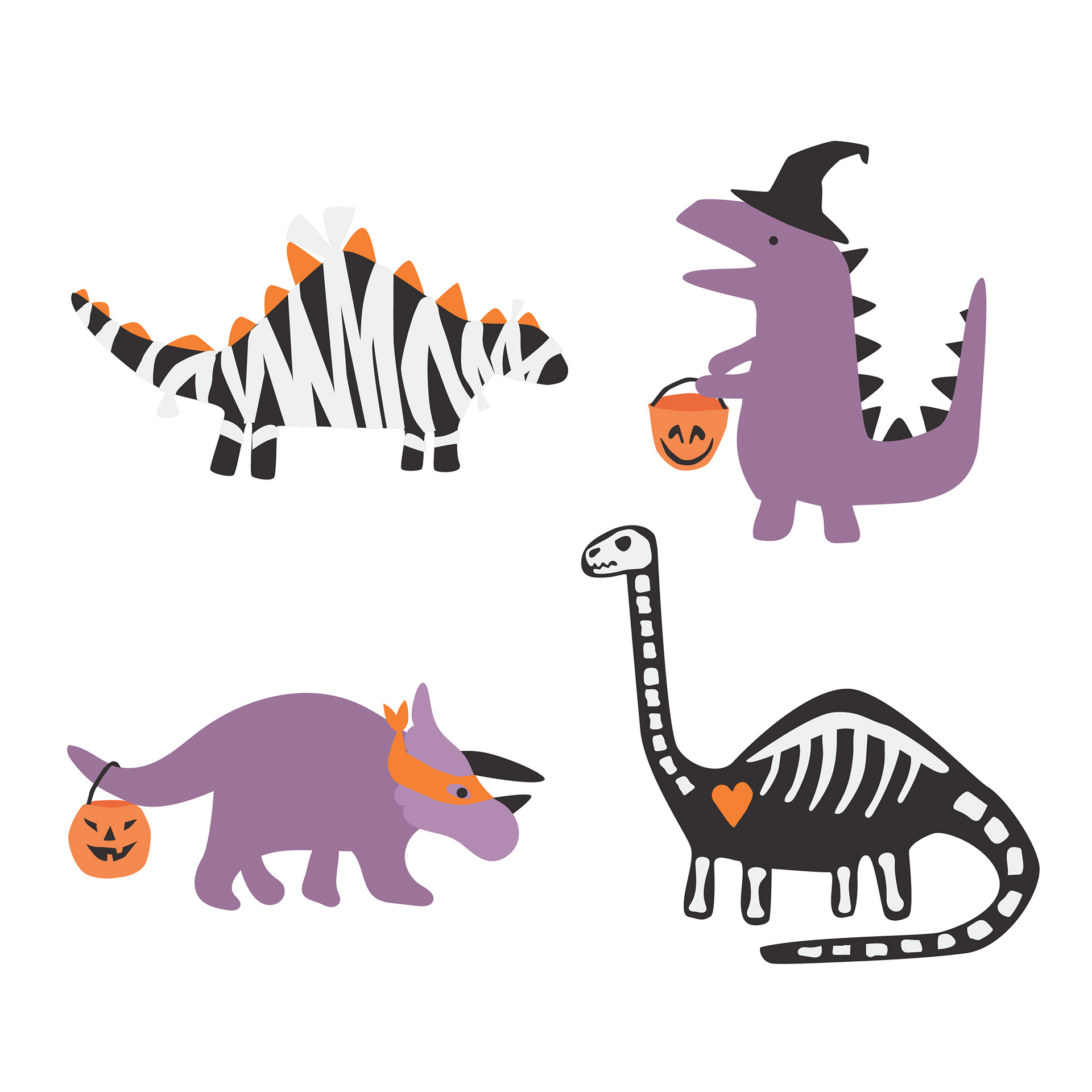 Halloween Dinos illustration