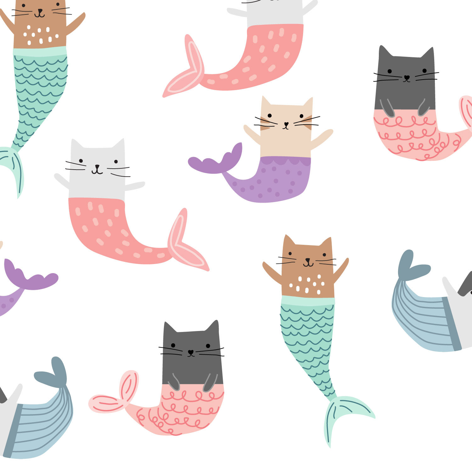 Mer-cat, Purr-maid pattern