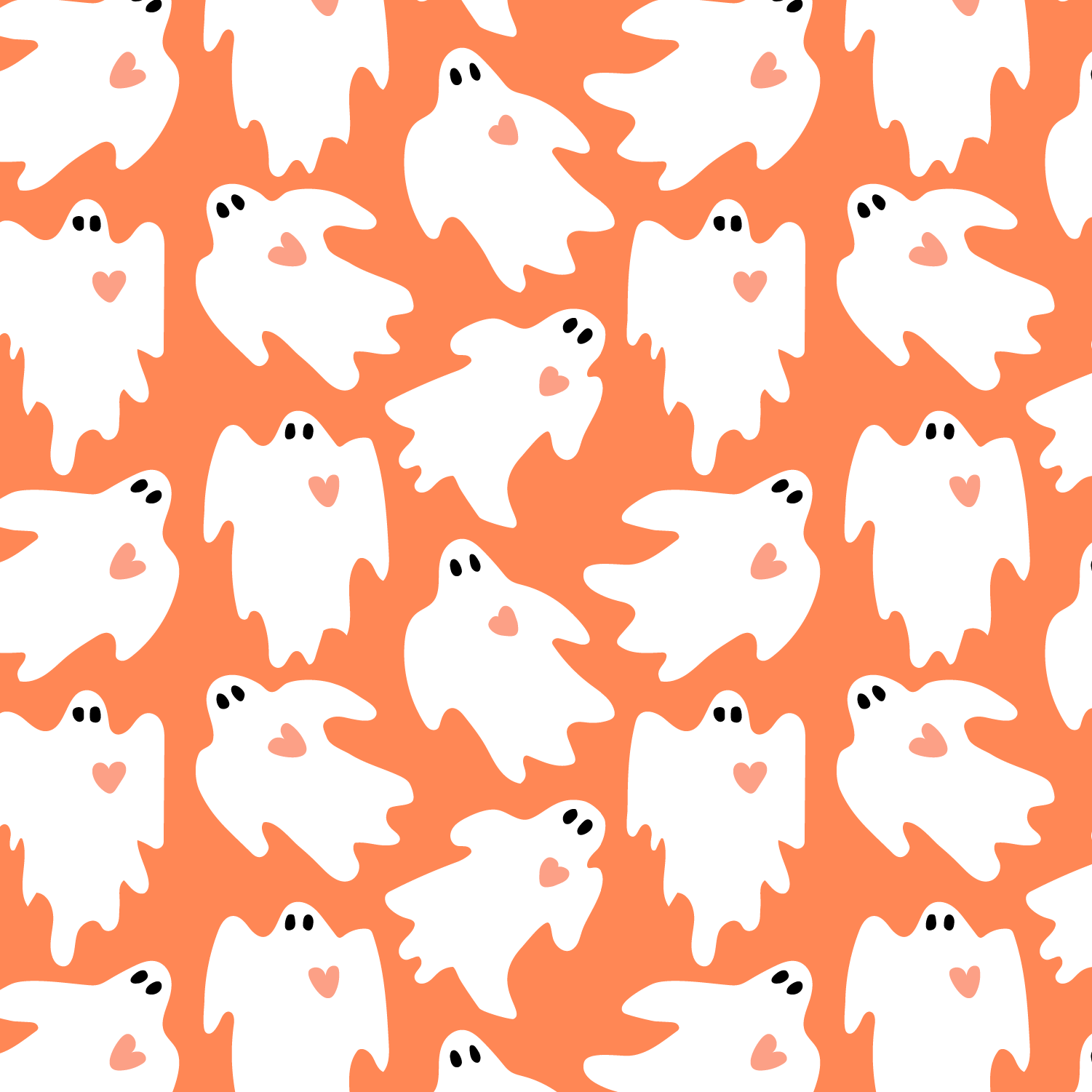 simply scary ghosts orange