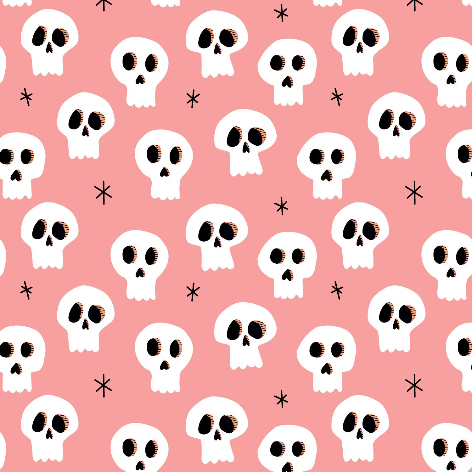 sweet halloween skulls pink