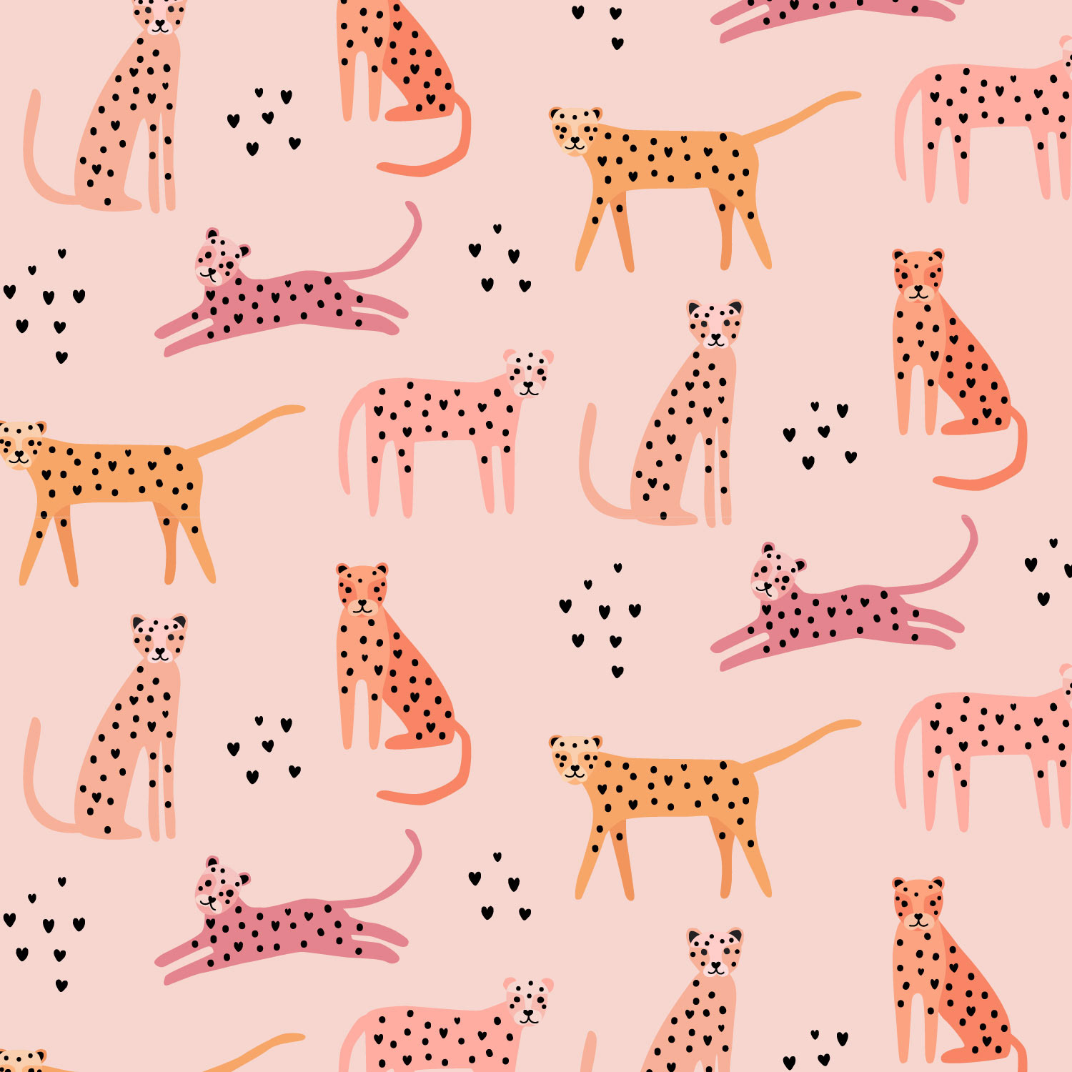 Leopards on Pink