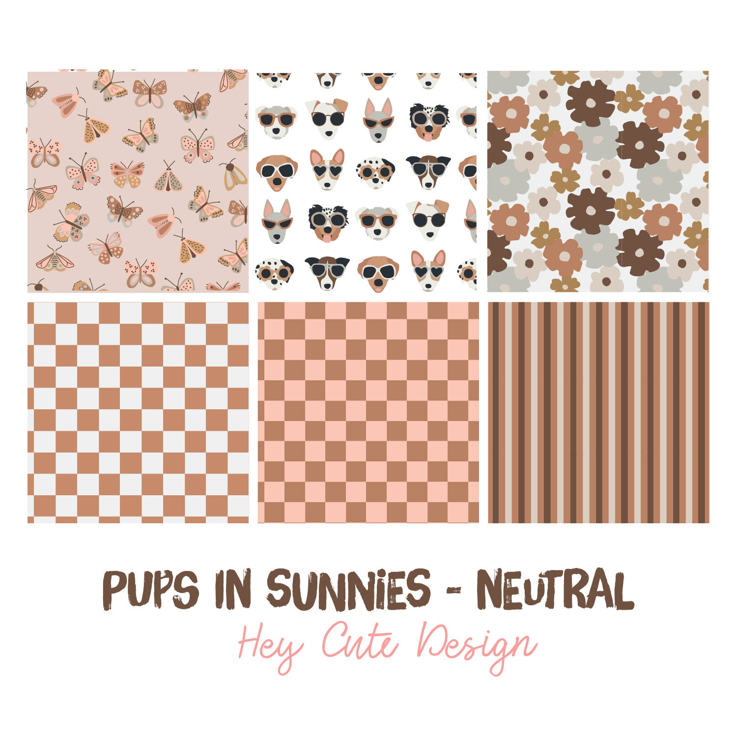 Pups in Sunnies Neutral collection