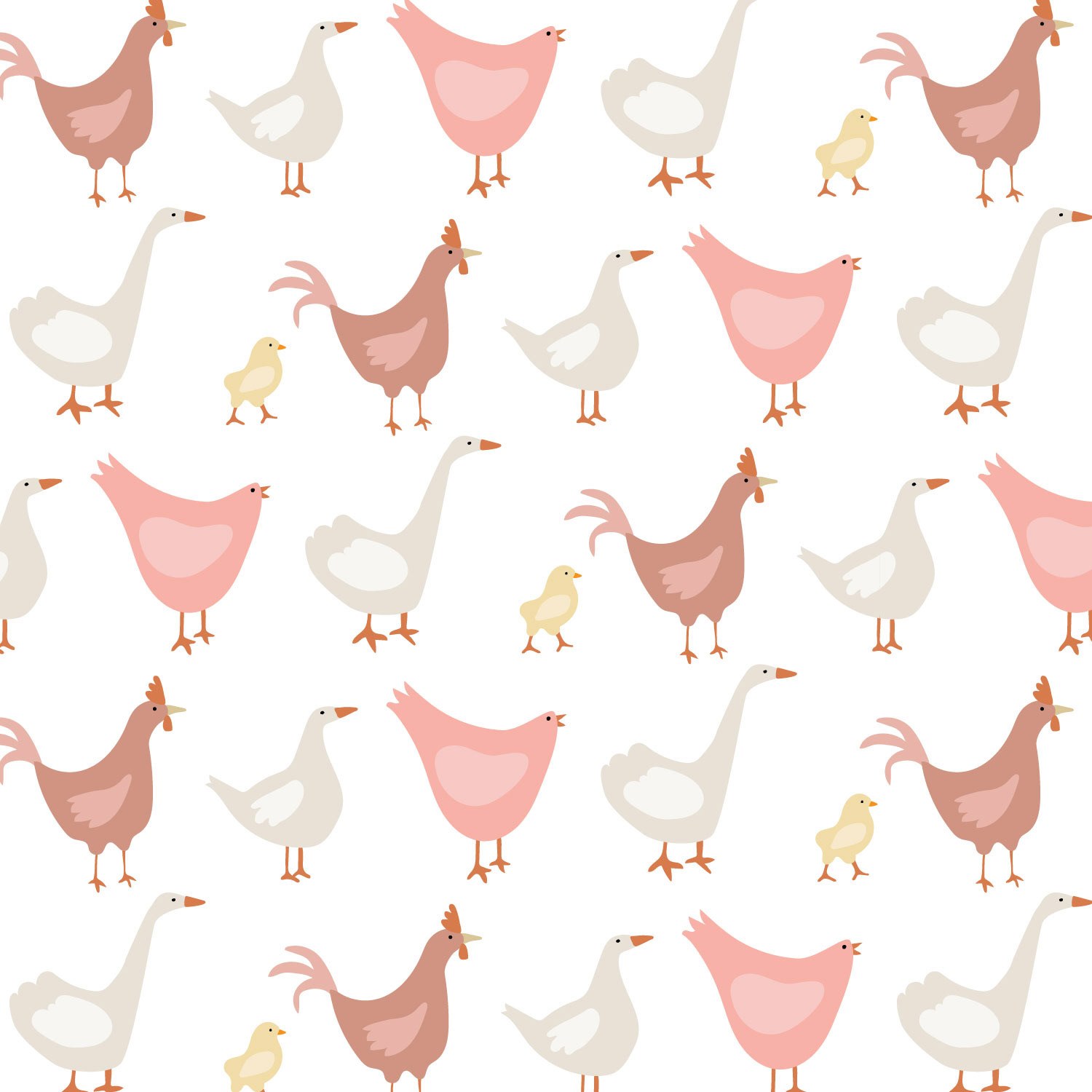 Chickens in Pink