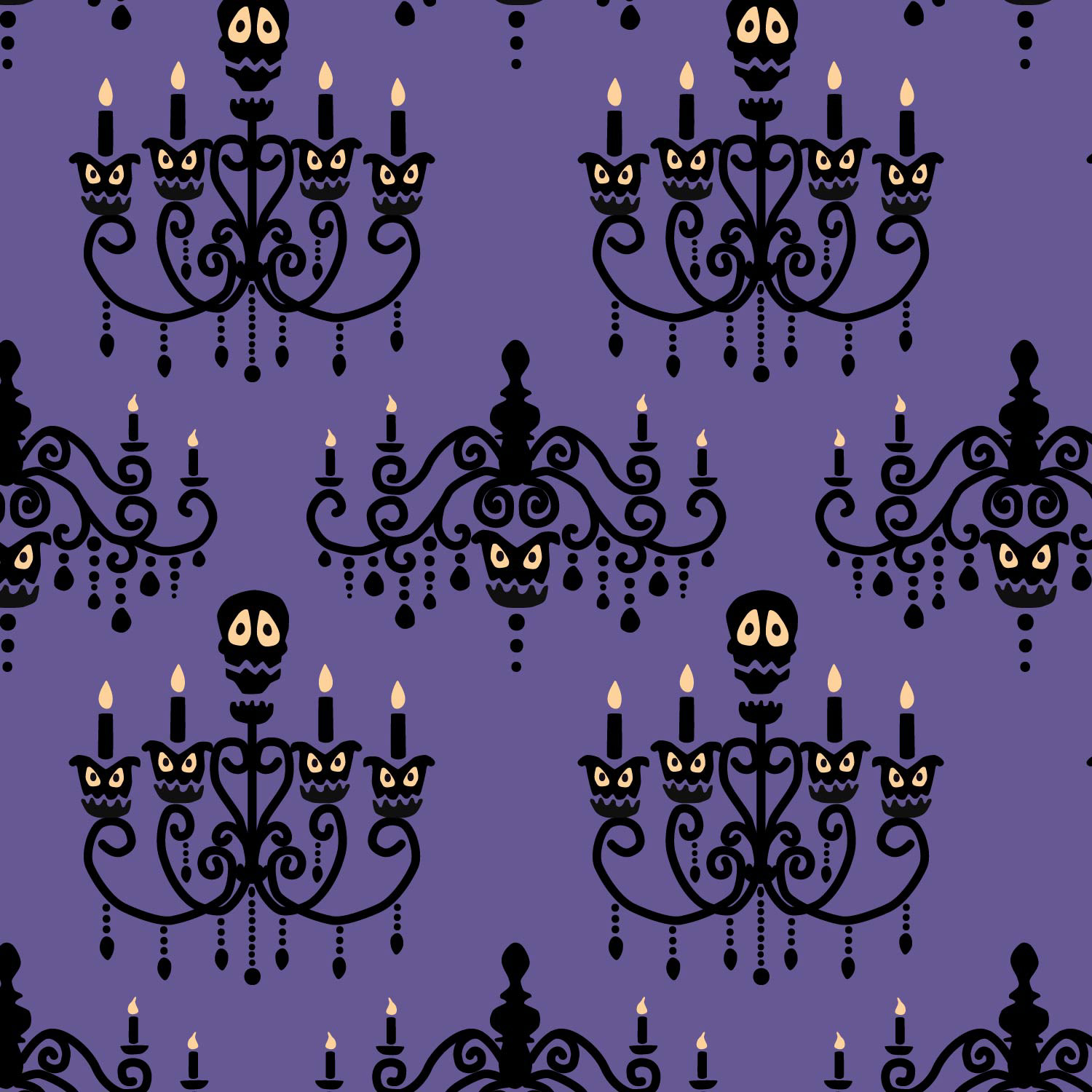 haunted chandeliers puple