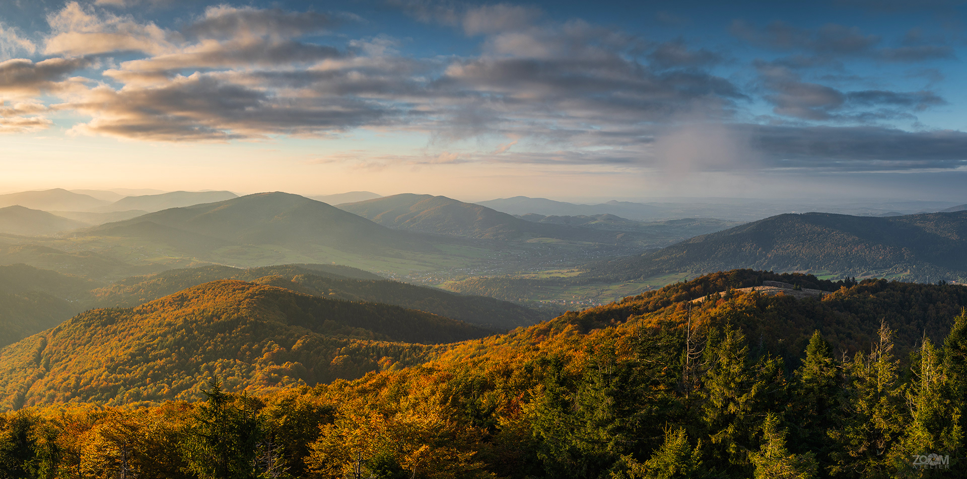 Panorama z Mogielicy, Beskid Wyspowy