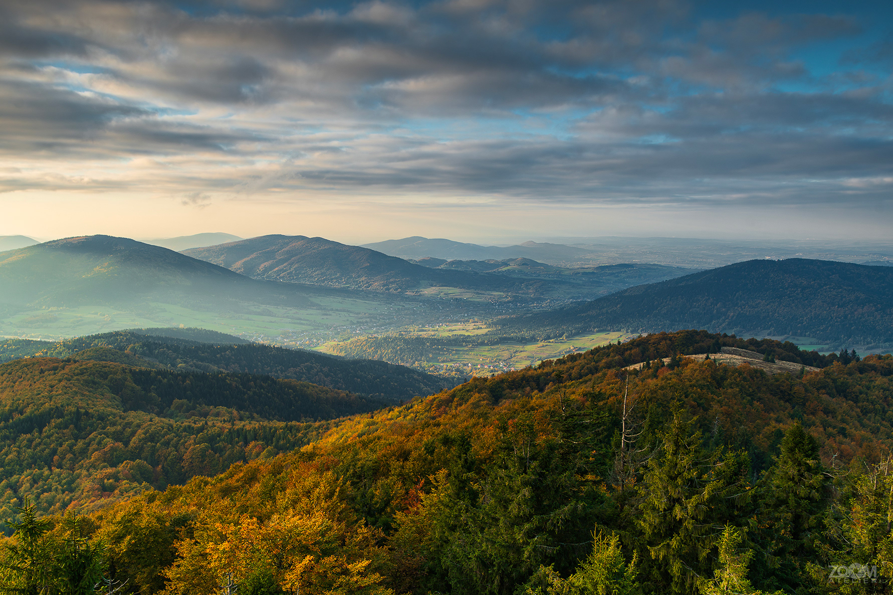 Widok z Mogielicy, Beskid Wyspowy