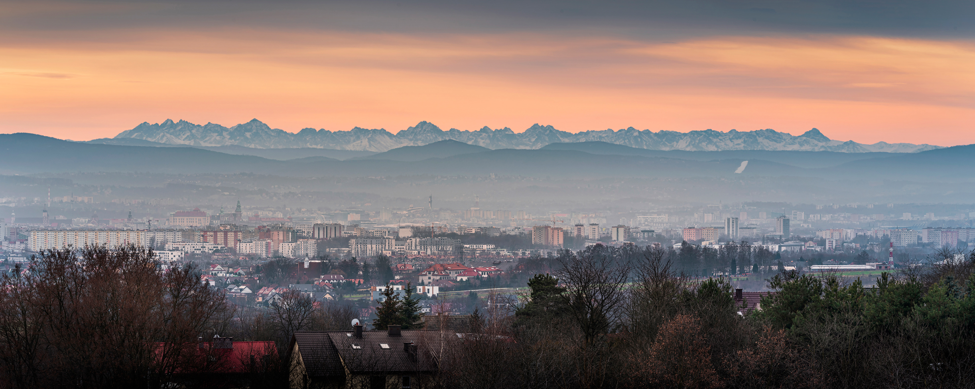 Panorama Tatr z Krakowa