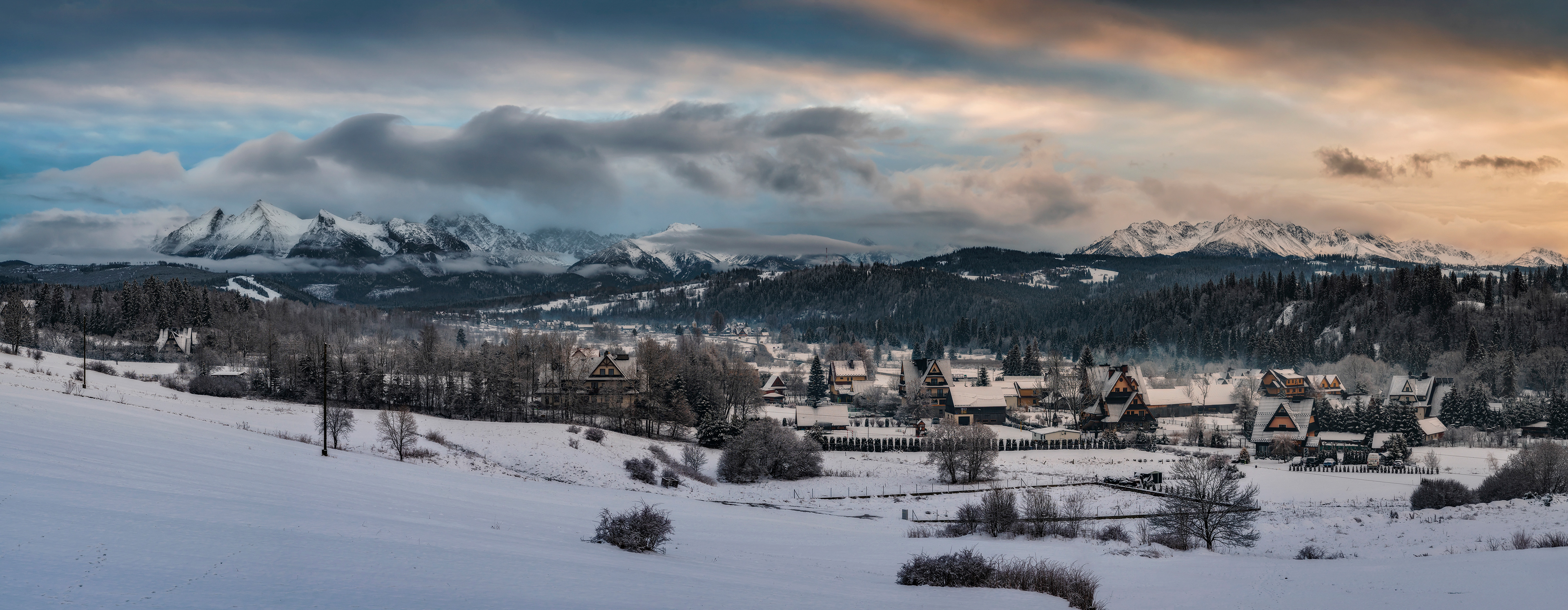 Panorama Tatr z Podhala
