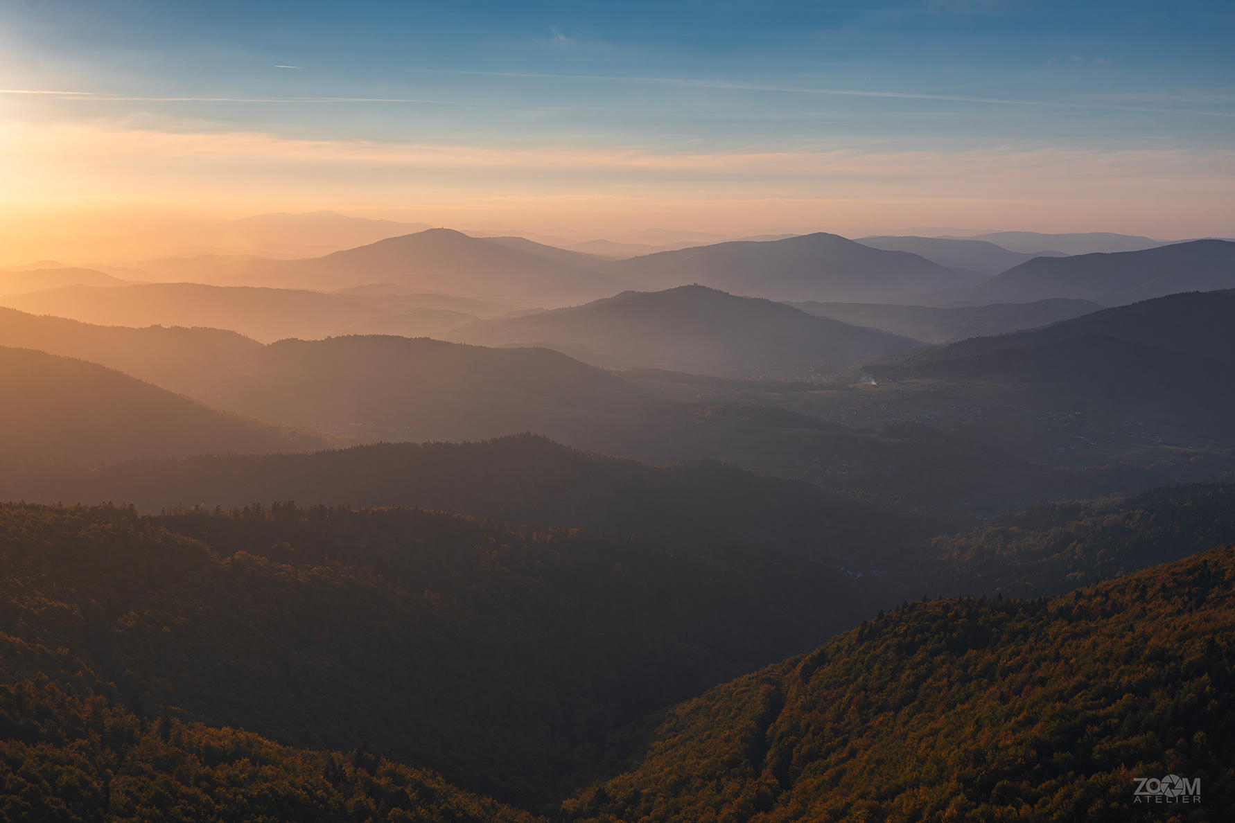 Widok z Mogielicy, Beskid Wyspowy