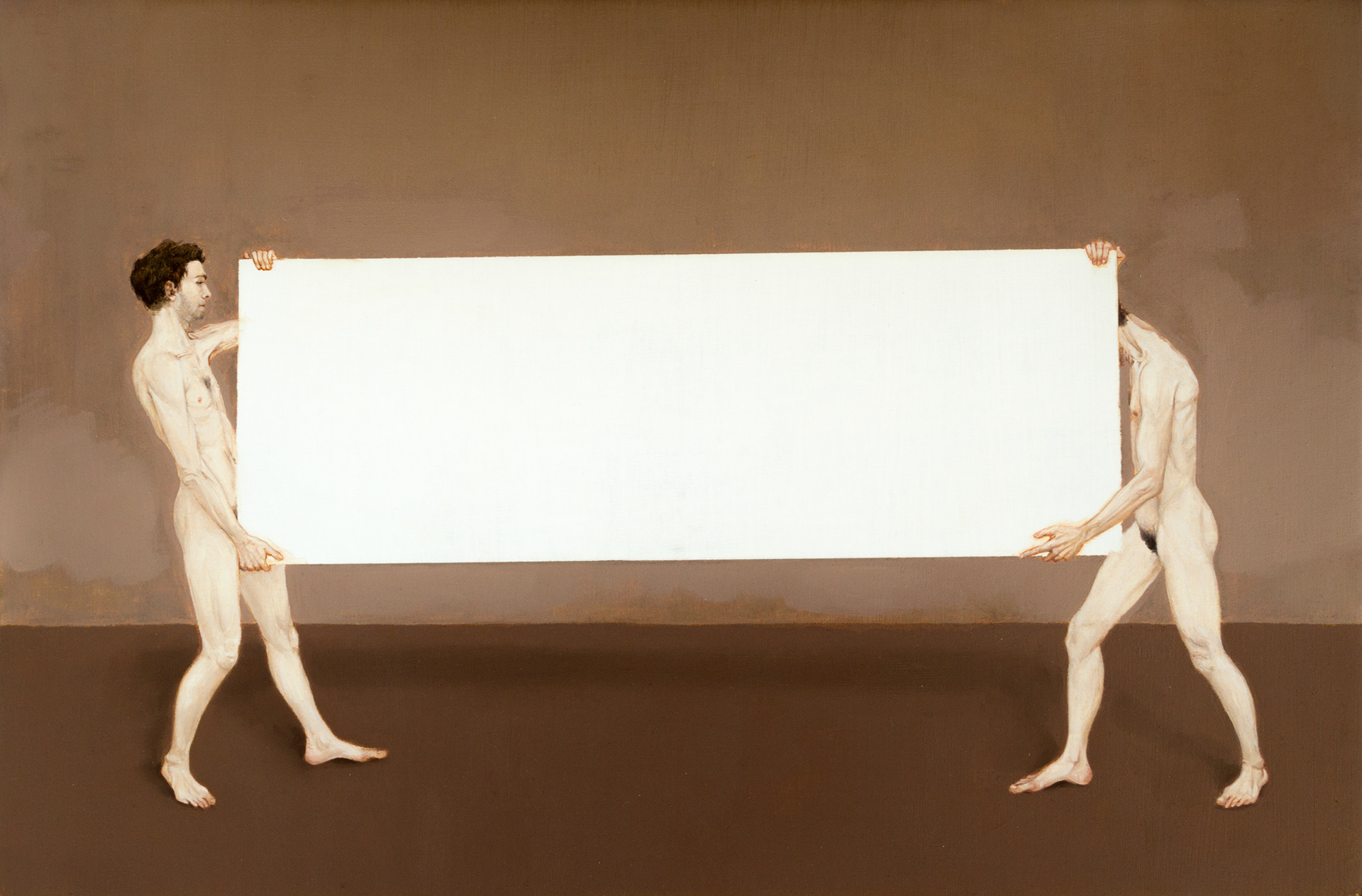 Portée, 2021, huile sur toile, 41 x 27 cm