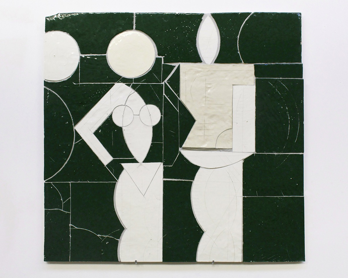 Le couple et la lune, 2018, faïence.