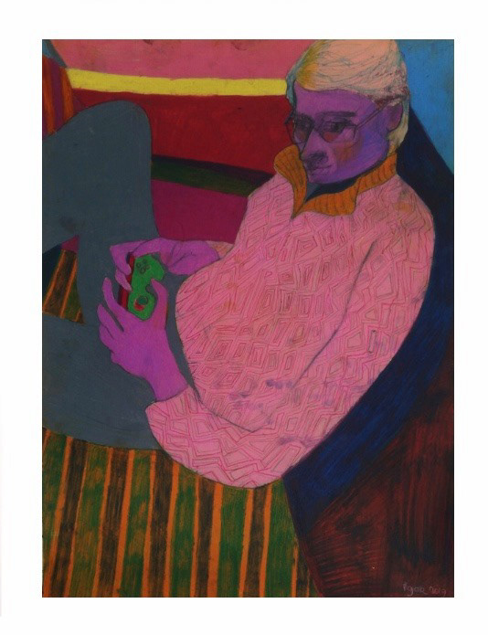 George, coloured pencil on paper, 29x43cm, 2019