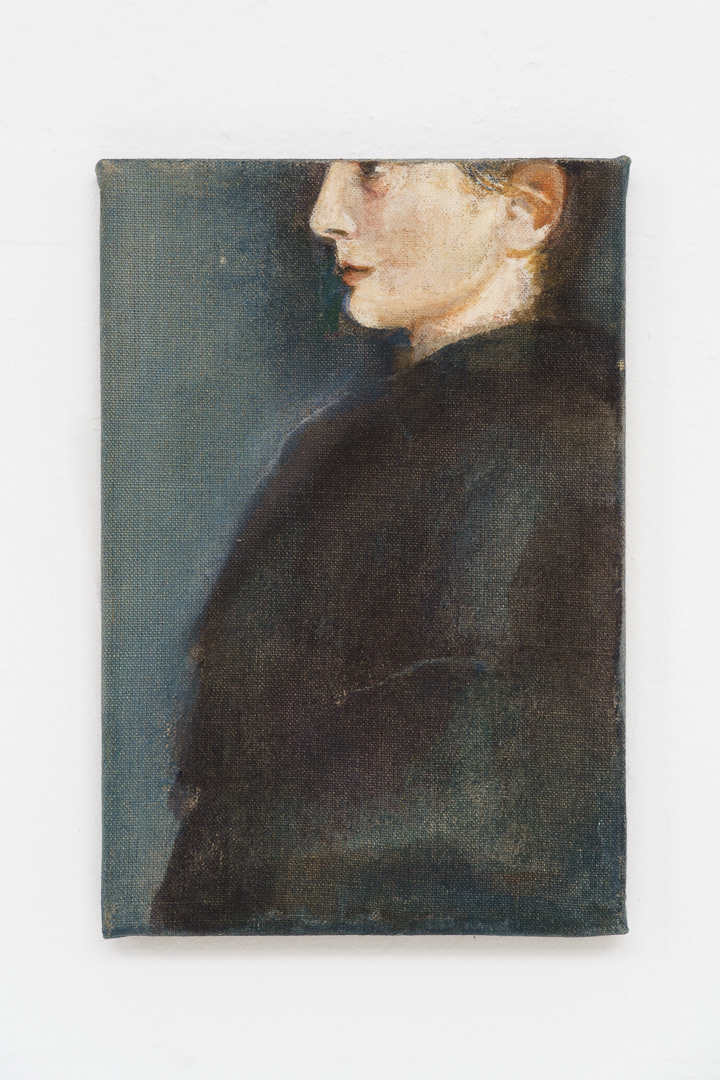 Cécile Lempert, Nachtstück, 2023, distemper on canvas, 20 x 30 cm