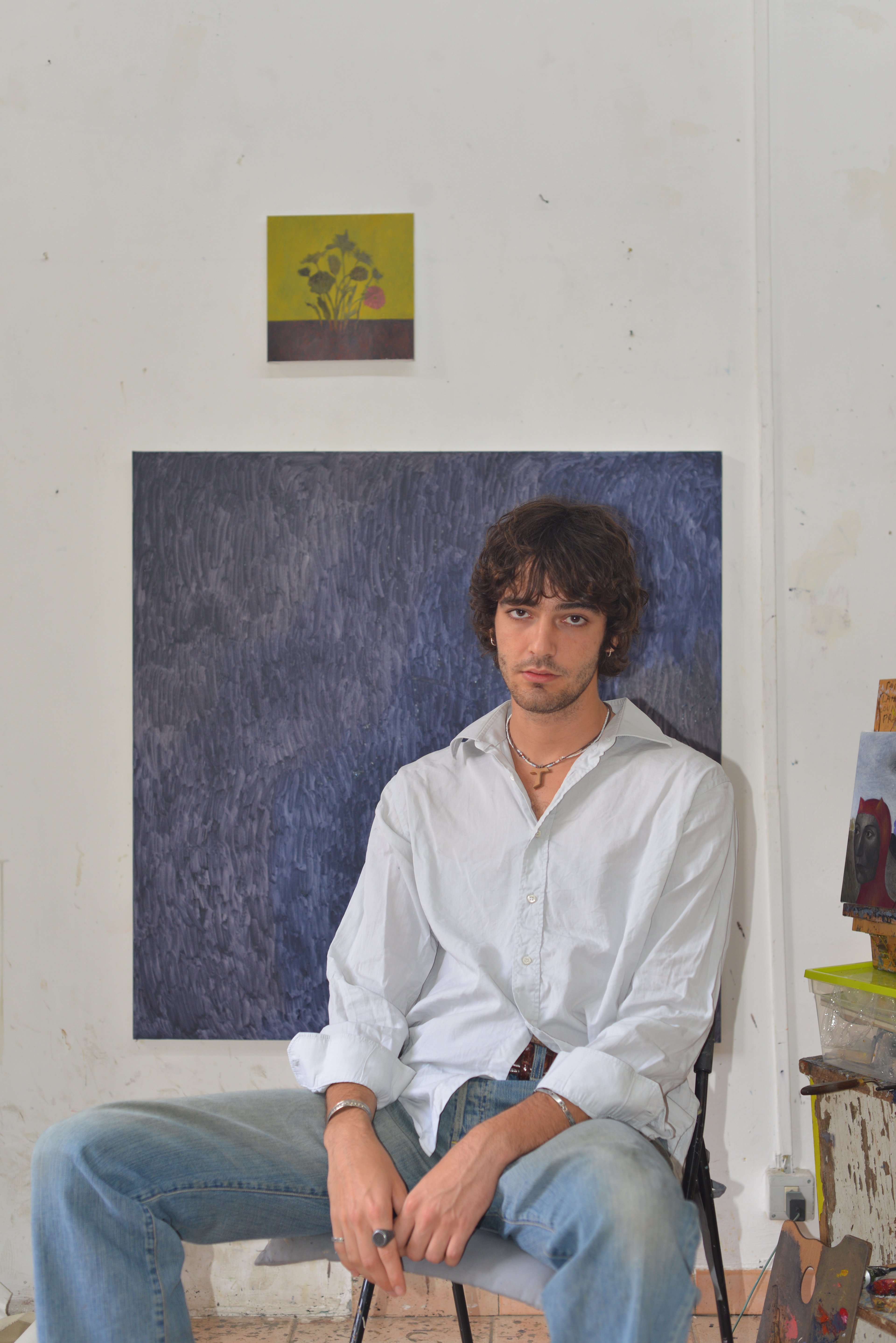 Giulio Noccesi in his studio, Turin, Italy