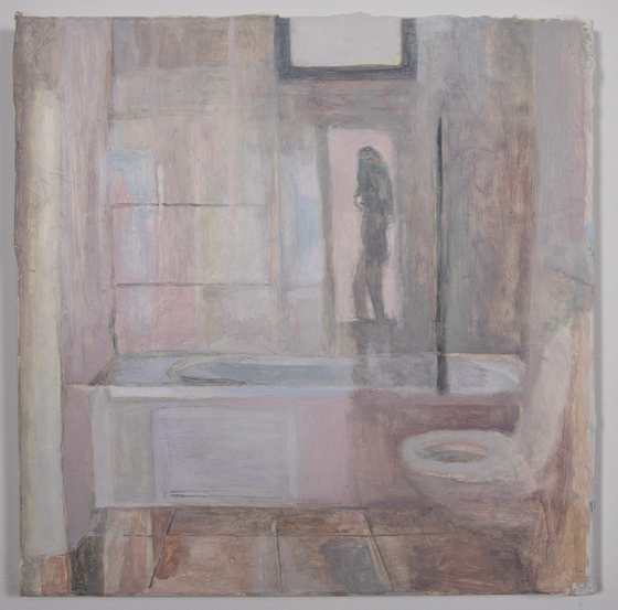 15h03, 2023, huile sur toile, 30 x 30 cm