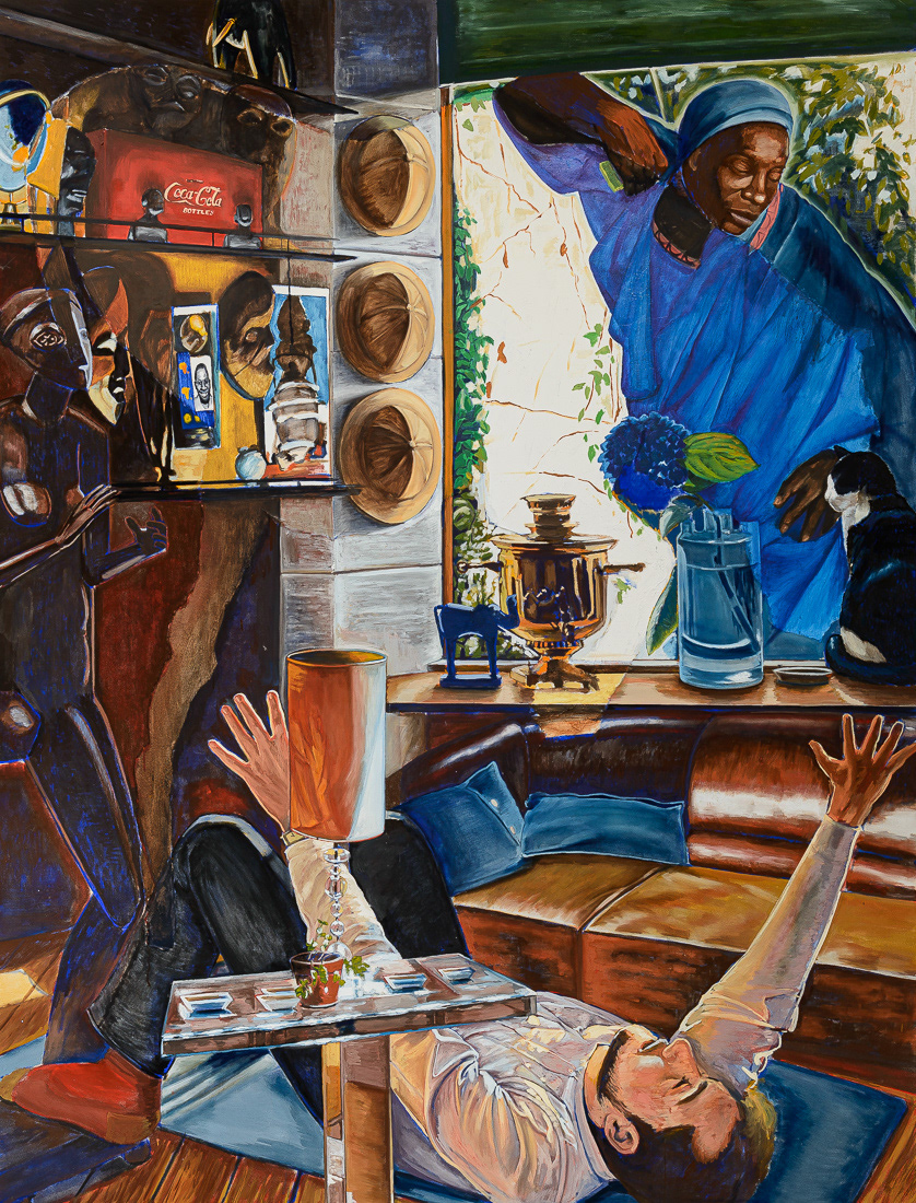 La Collection de Paul de Tarse, 2022, détrempe et huile sur toile, 230x173 cm