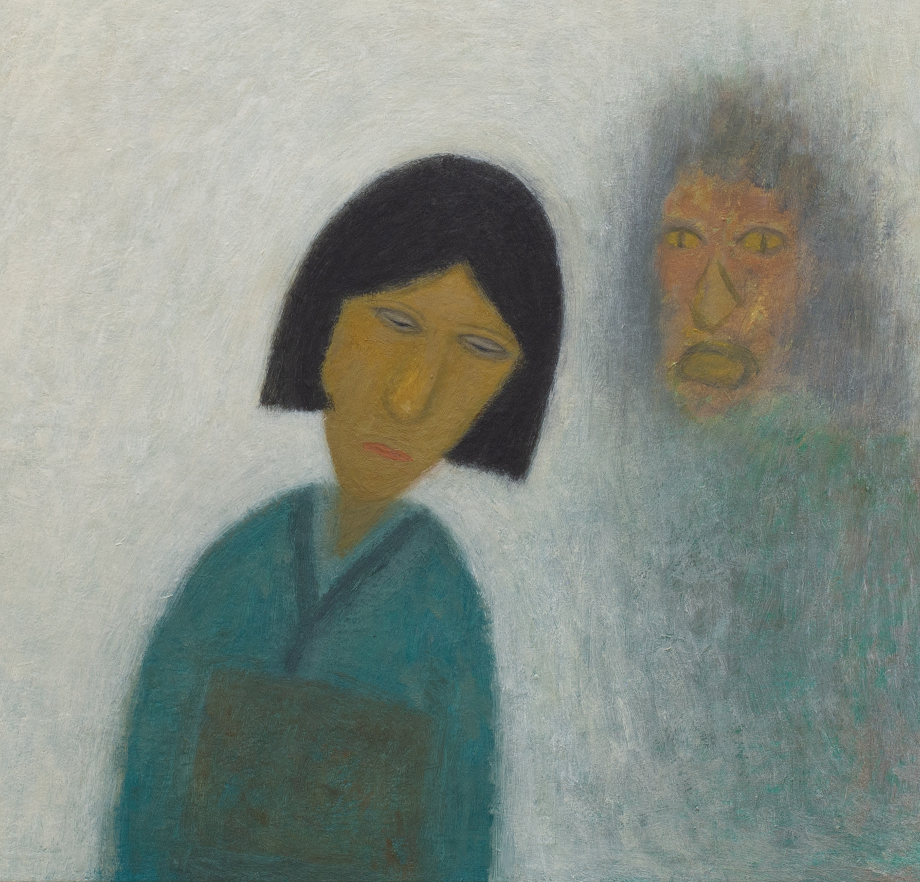 Tenki Hiramatsu, Ogre (detail of the painting), 2025, oil on wooden panel, 30 x 40 cm