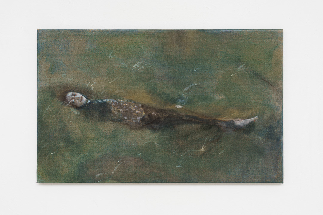 Cécile Lempert, Aria II, 2023, distemper on canvas, 50 x 80 cm