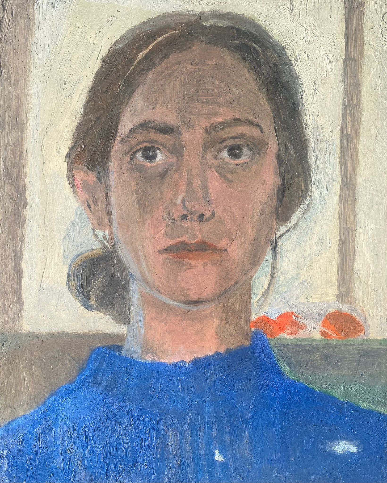 Autoportrait à l'académie, 2023, huile sur bois