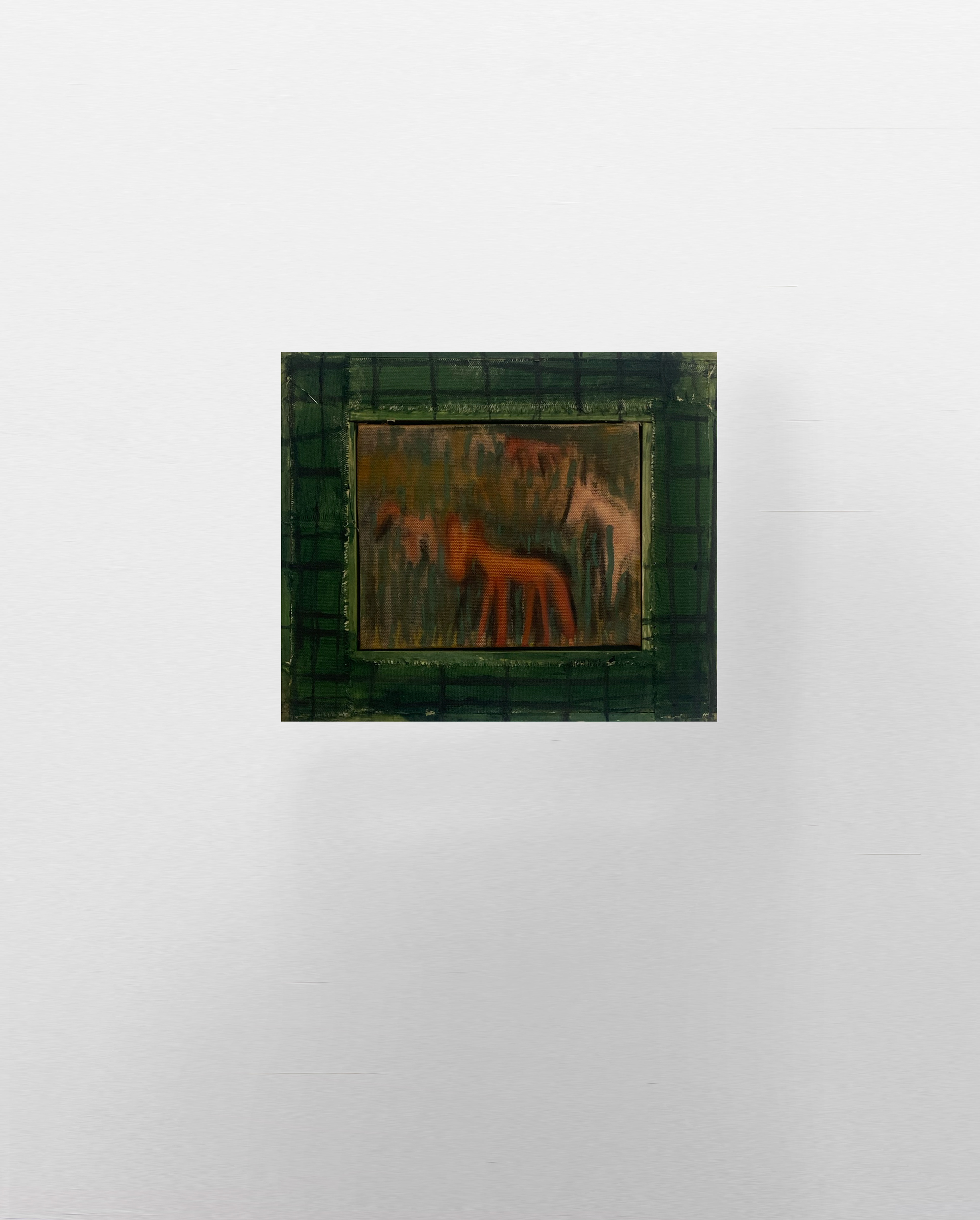 Maxime Testu, Le troupeau, 2025, acrylique, pigments, fusain, 30x20 cm