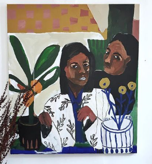 ‘If you were a plant you would be a mango tree’, acrylic on canvas 