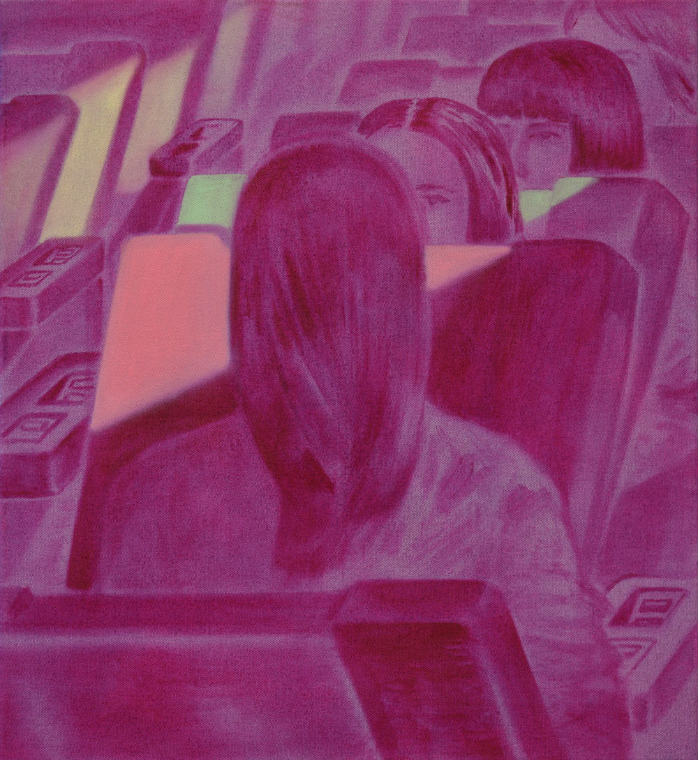 Apart, distemper and oil on canvas, 55 x 50 cm, 2021