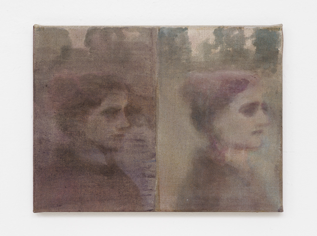 Cécile Lempert, Nachtstück, 2023, distemper on canvas, 30 x 40 cm