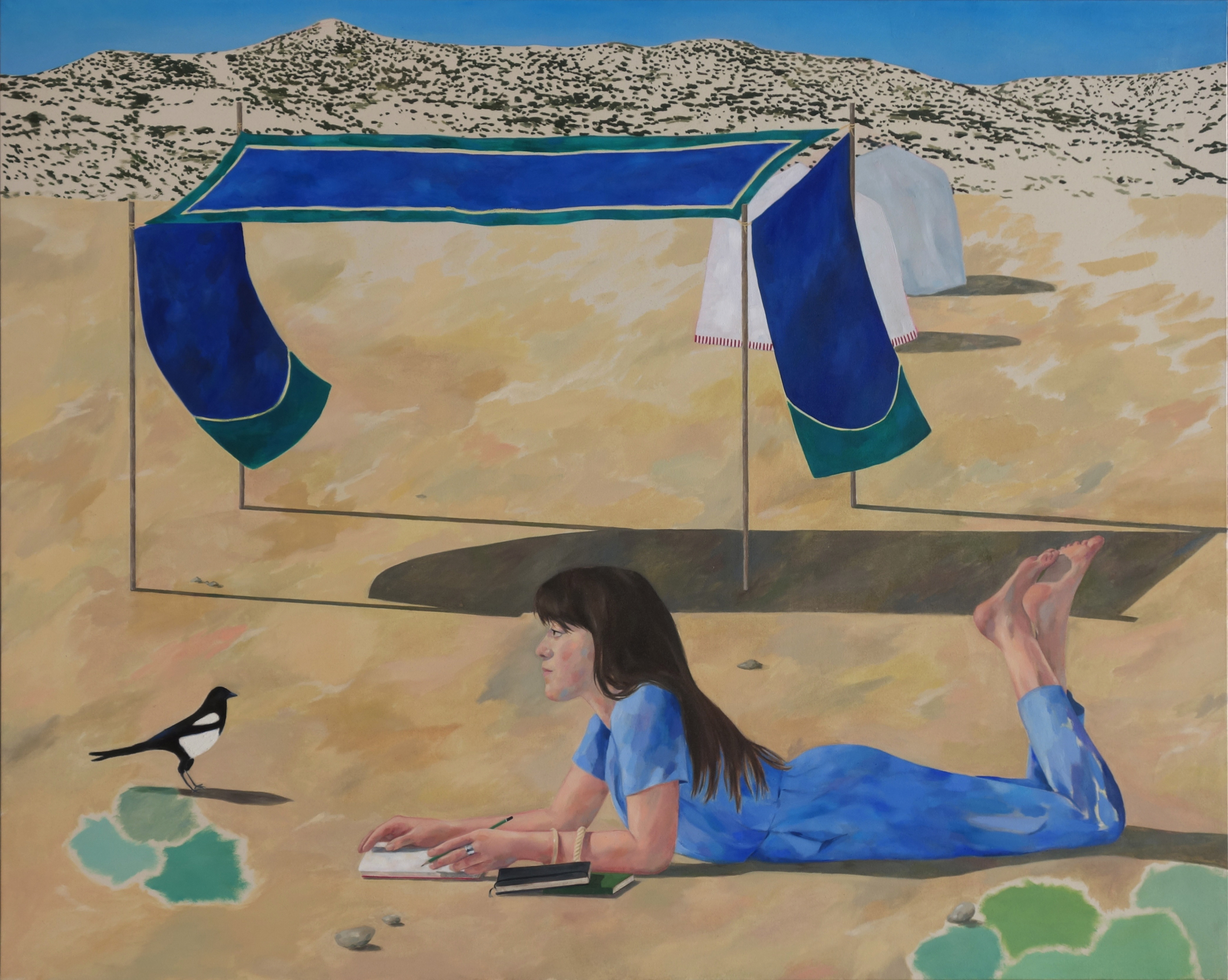 Yerma dans le désert, 2020, Huile sur toile 130 x 160 cm